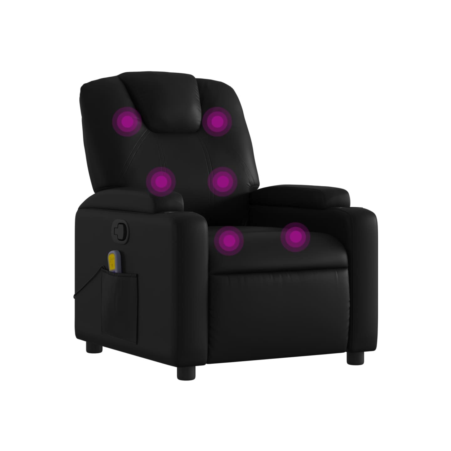 Fauteuil de massage inclinable noir similicuir
