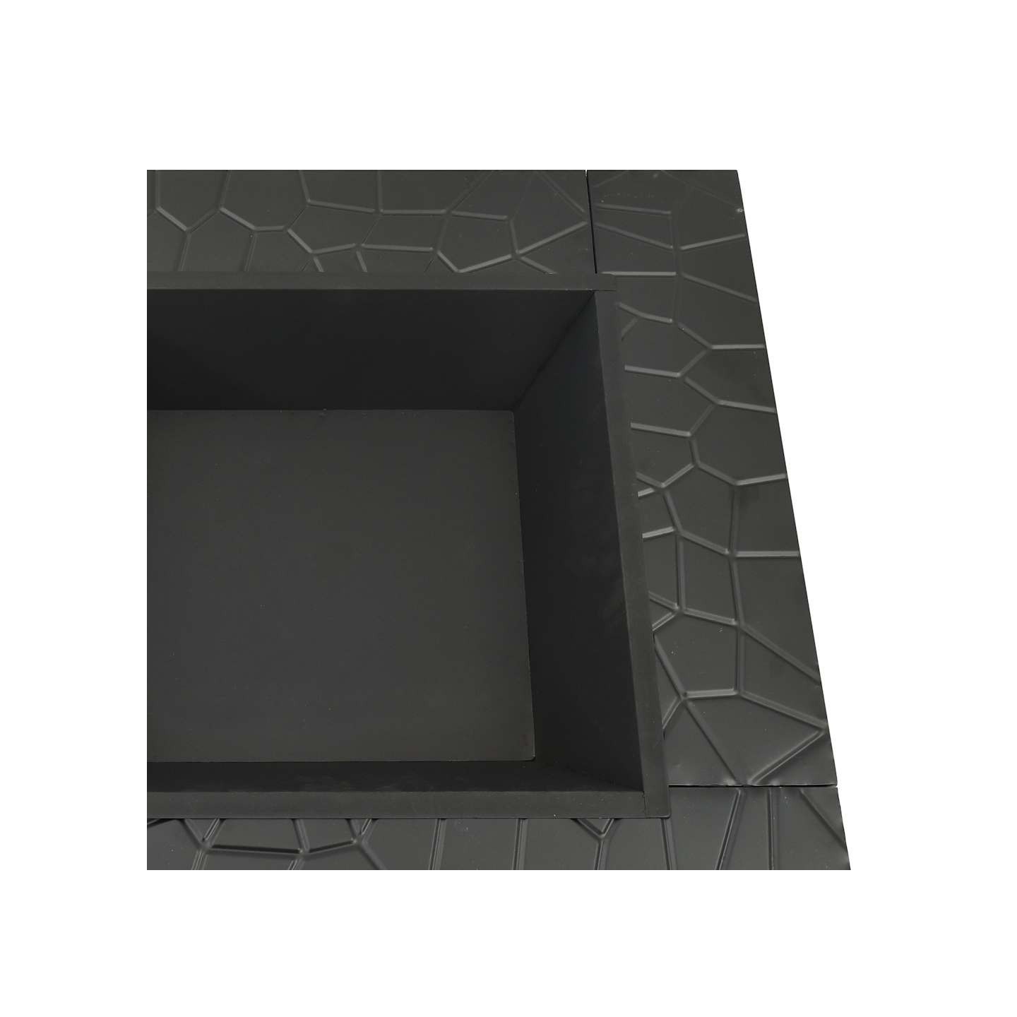 Foyer de jardin avec tisonnier 81x81x47 cm XXL Acier