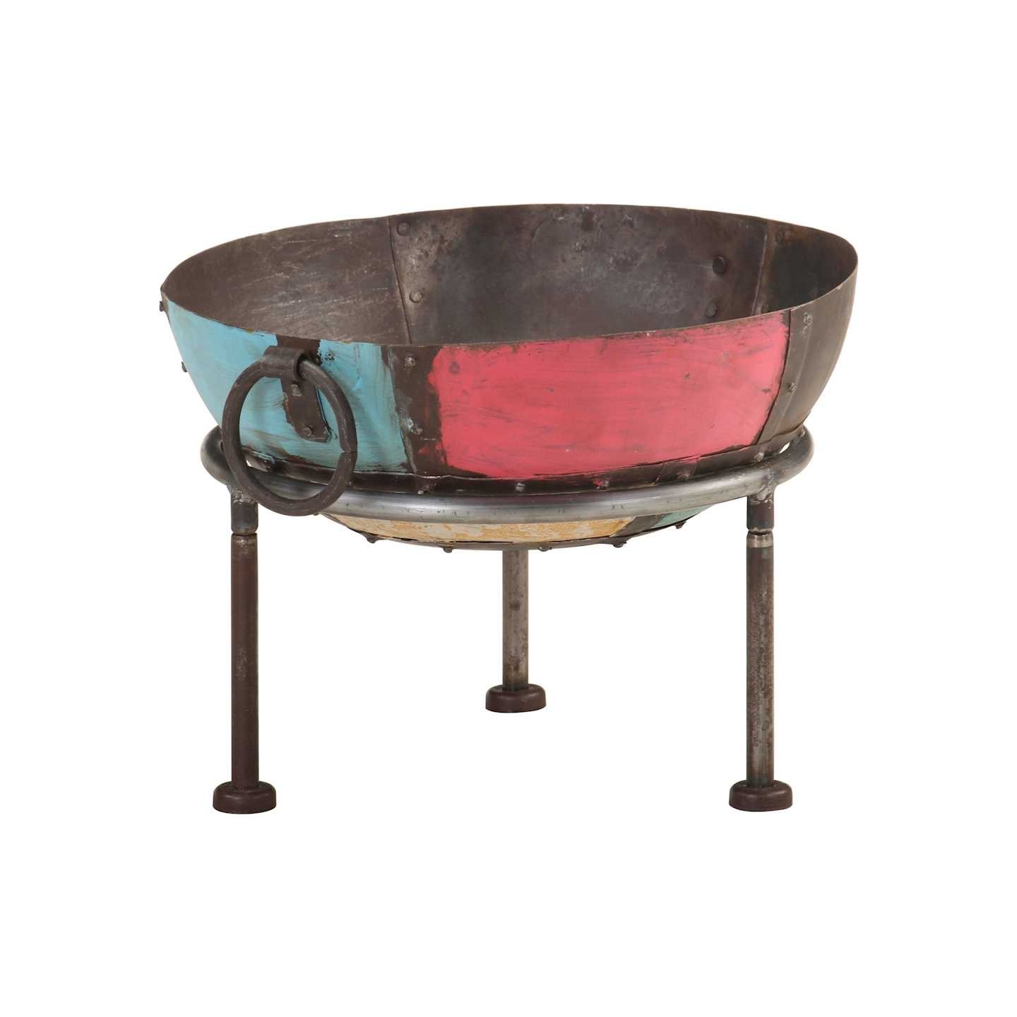 Foyer rustique coloré Ø 40 cm Fer