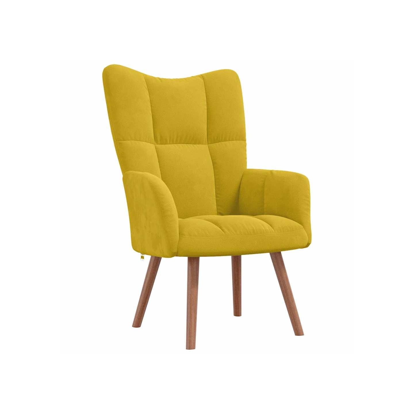 Chaise de relaxation Jaune moutarde Velours