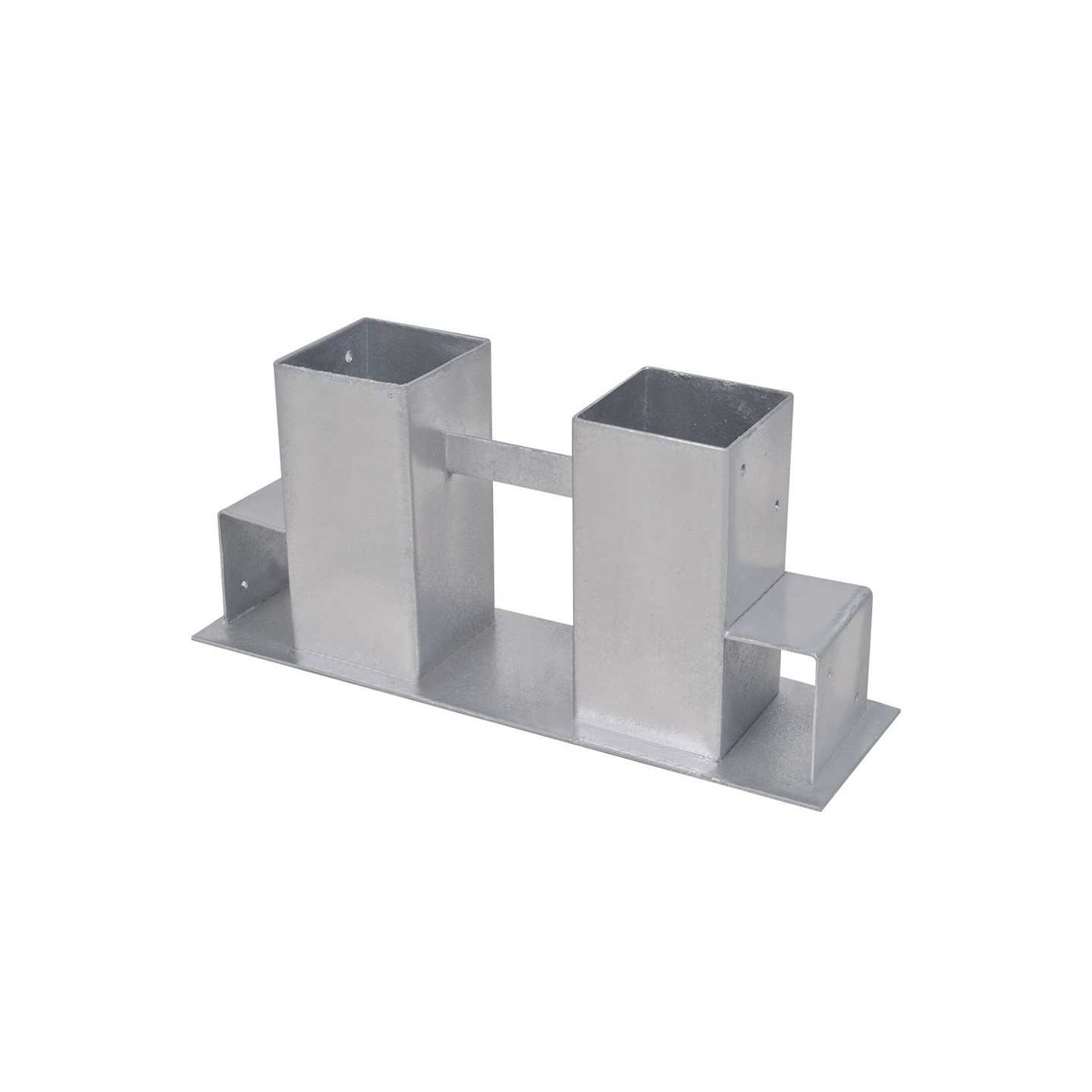Aide d'empilage du bois de chauffage 8 pcs Acier Argenté