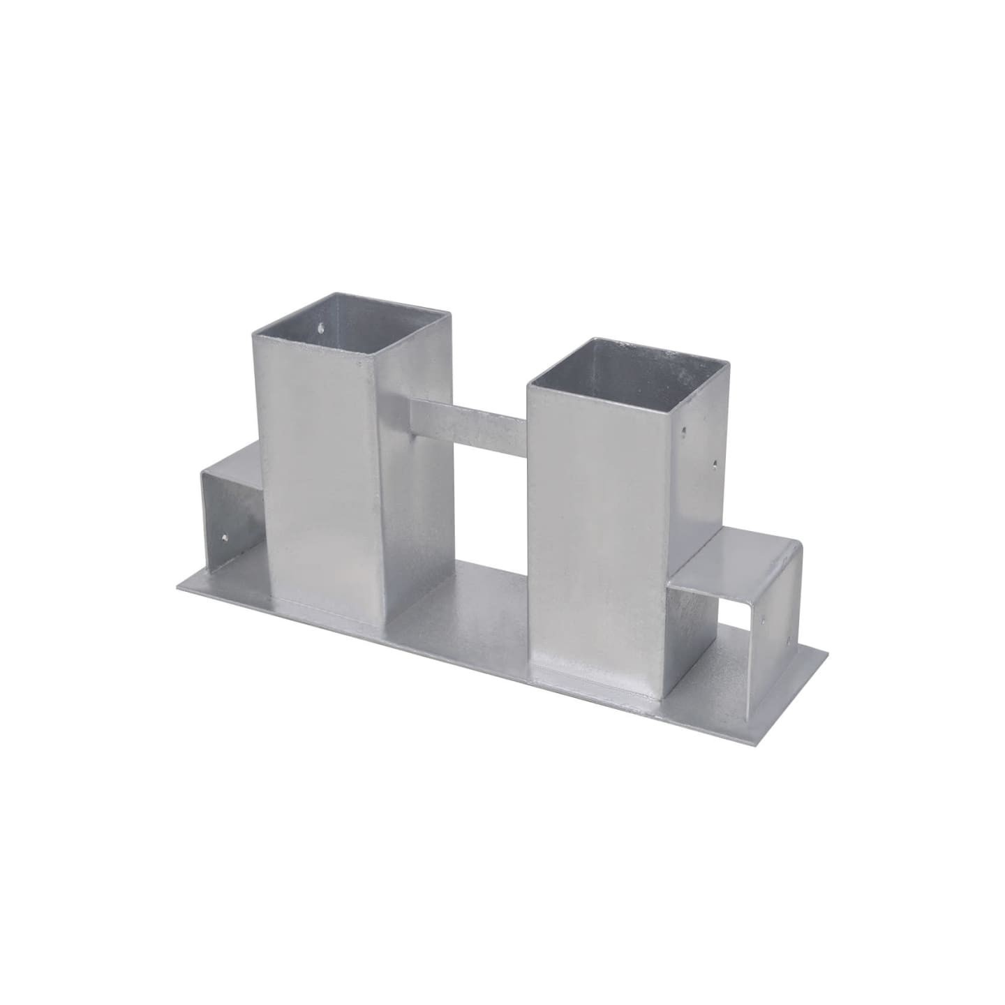 Aides à empiler le bois de chauffage 4 pcs acier argenté