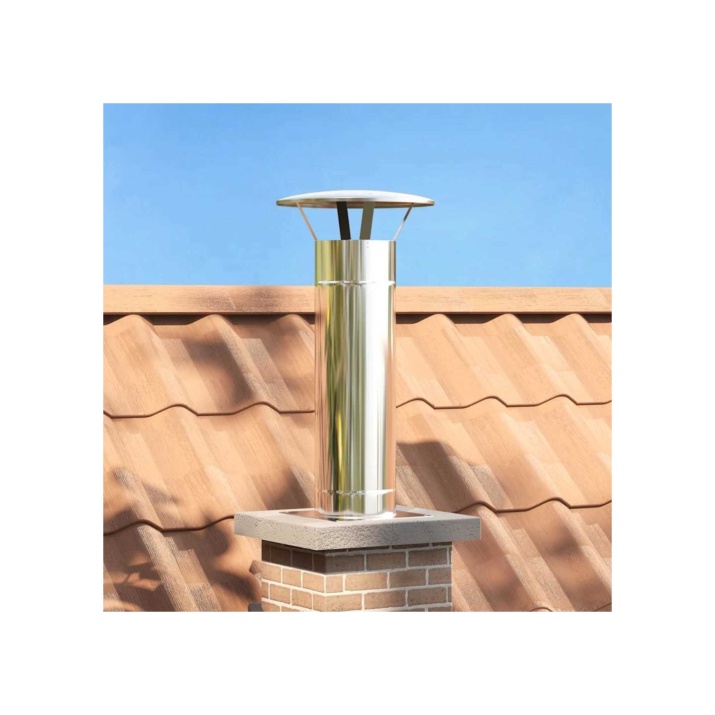Extension de Conduit Argenté 35 x 35 x 82 cm Acier inoxydable