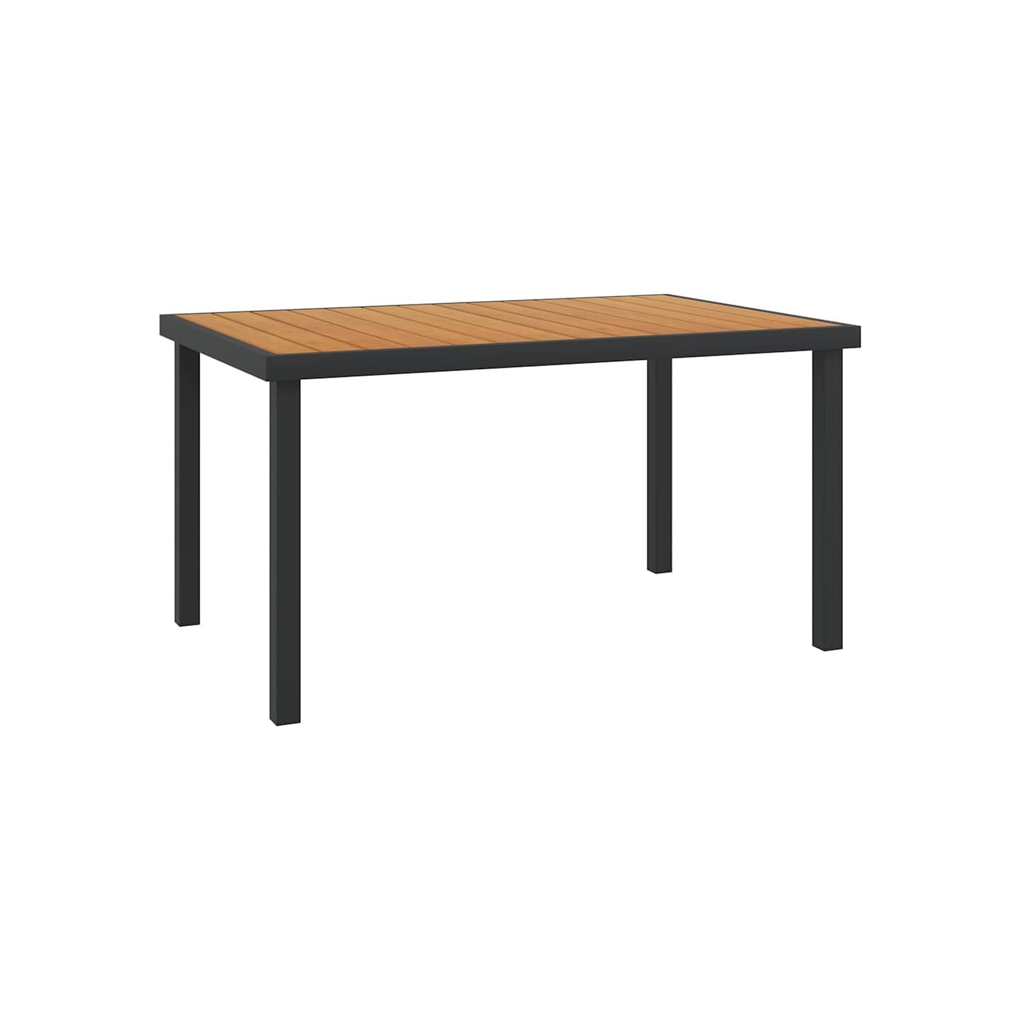 Table de jardin Marron 140x90x74 cm Aluminium et WPC