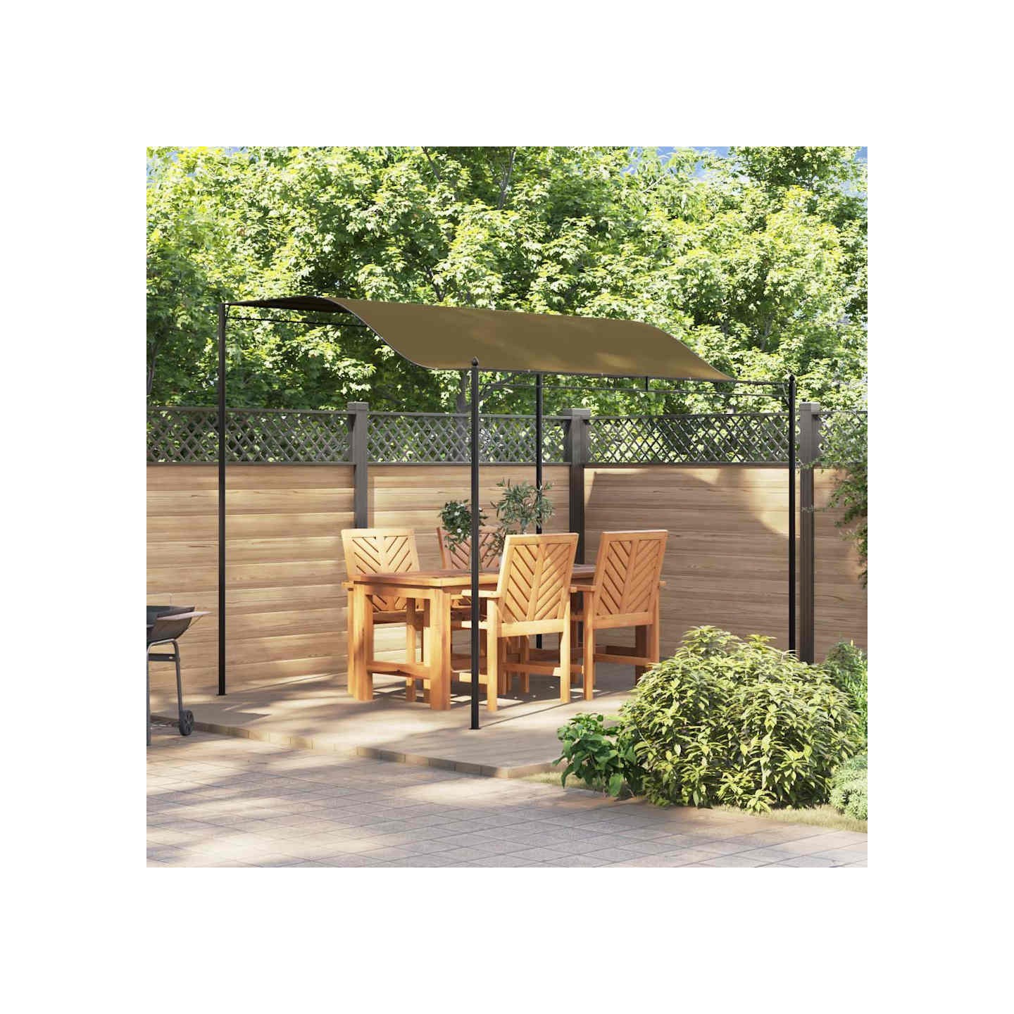 Auvent de parasol 3x2,4 m Taupe 180 g/m²