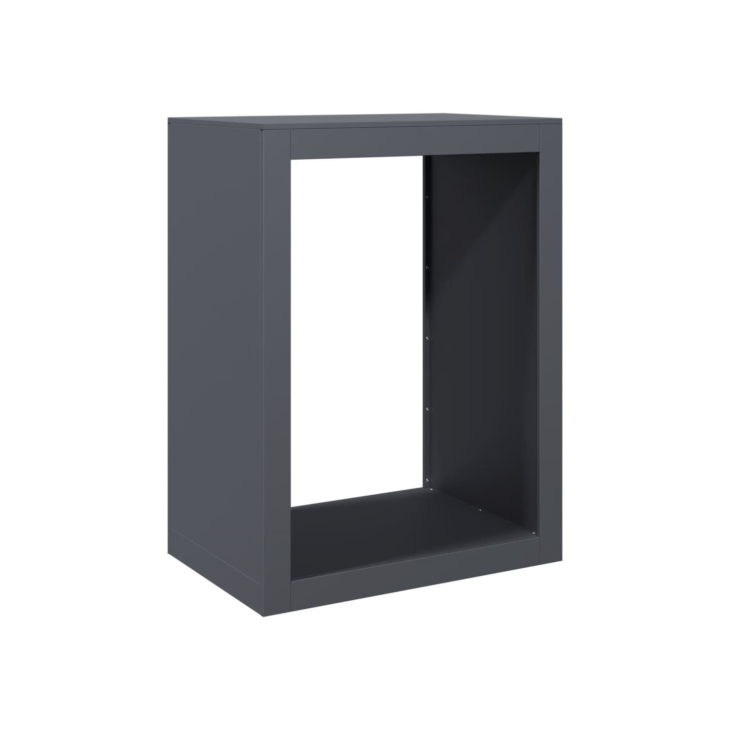 Portant de bois de chauffage anthracite 60x40x80 cm acier