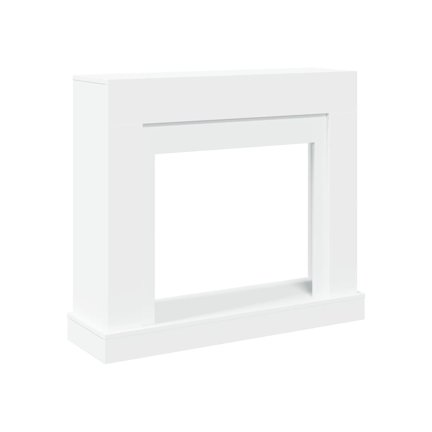 Cadre de cheminée blanc 100x30x87,5 cm bois d'ingénierie
