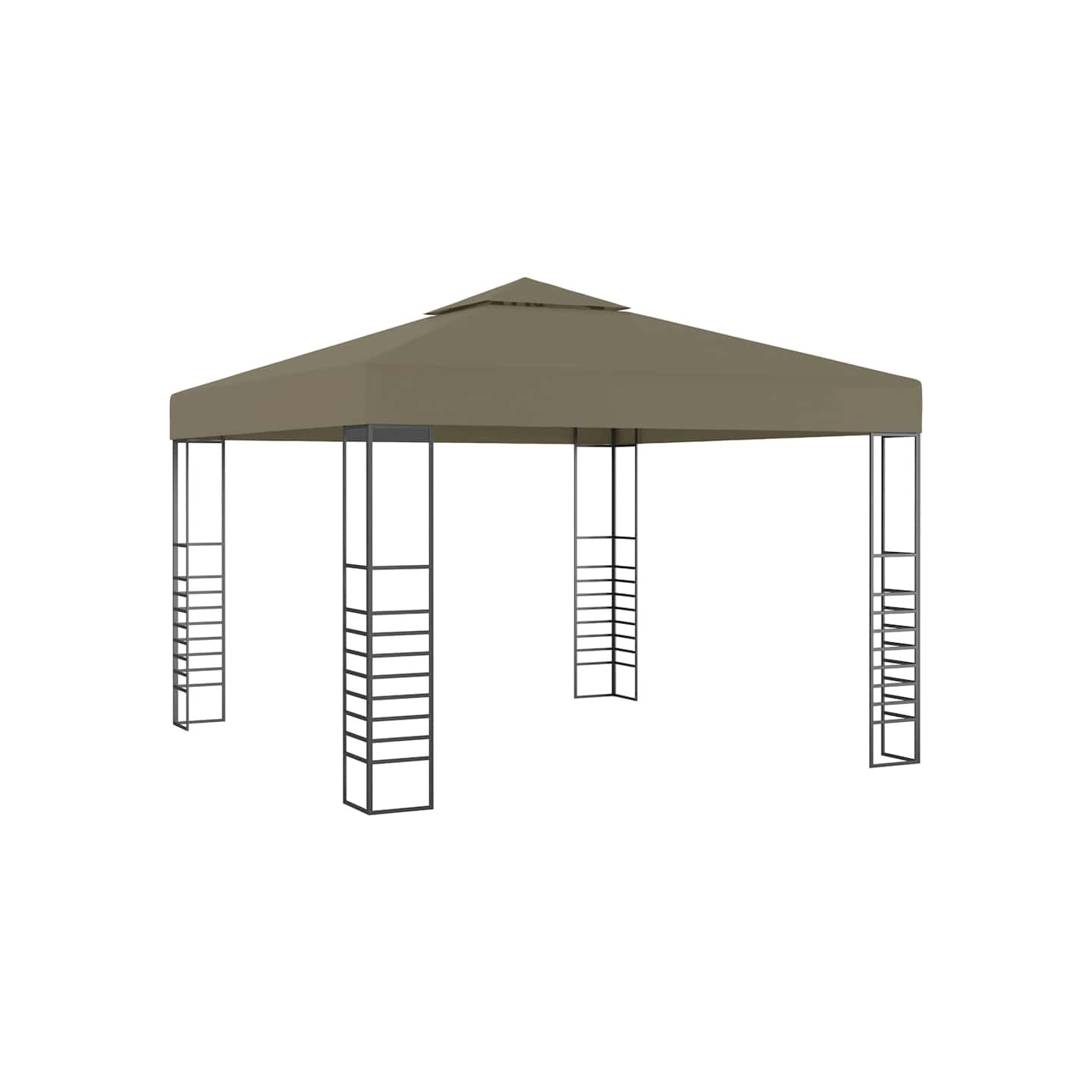 Chapiteau de jardin 3x3 m Taupe 180 g/m²