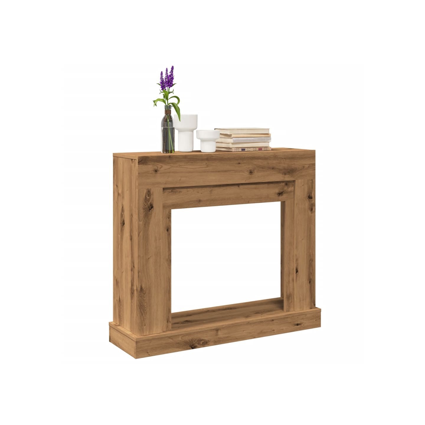 Cadre de cheminée chêne artisanal 100x30x87,5cm bois ingénierie