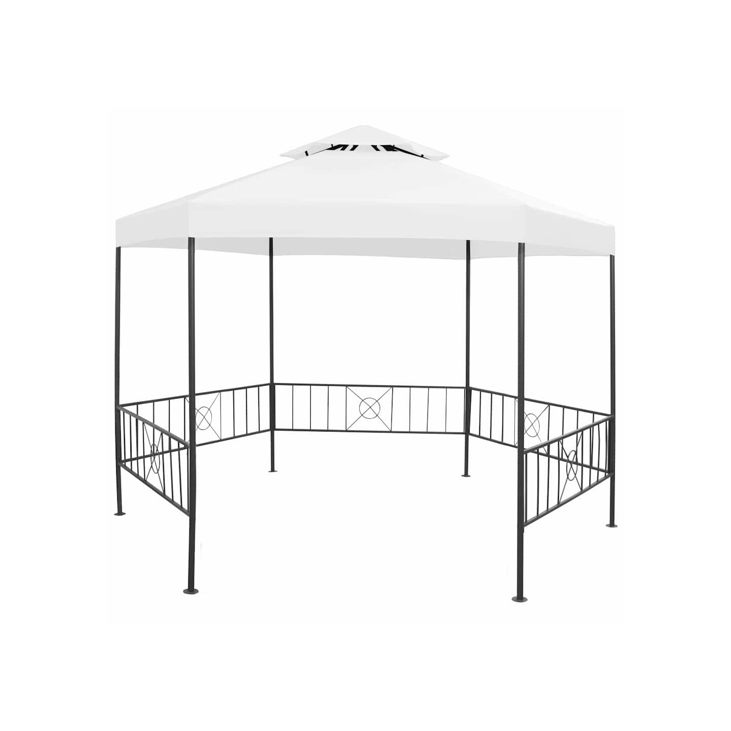 Belvédère de jardin 323x275x265 cm Blanc 180 g/m²