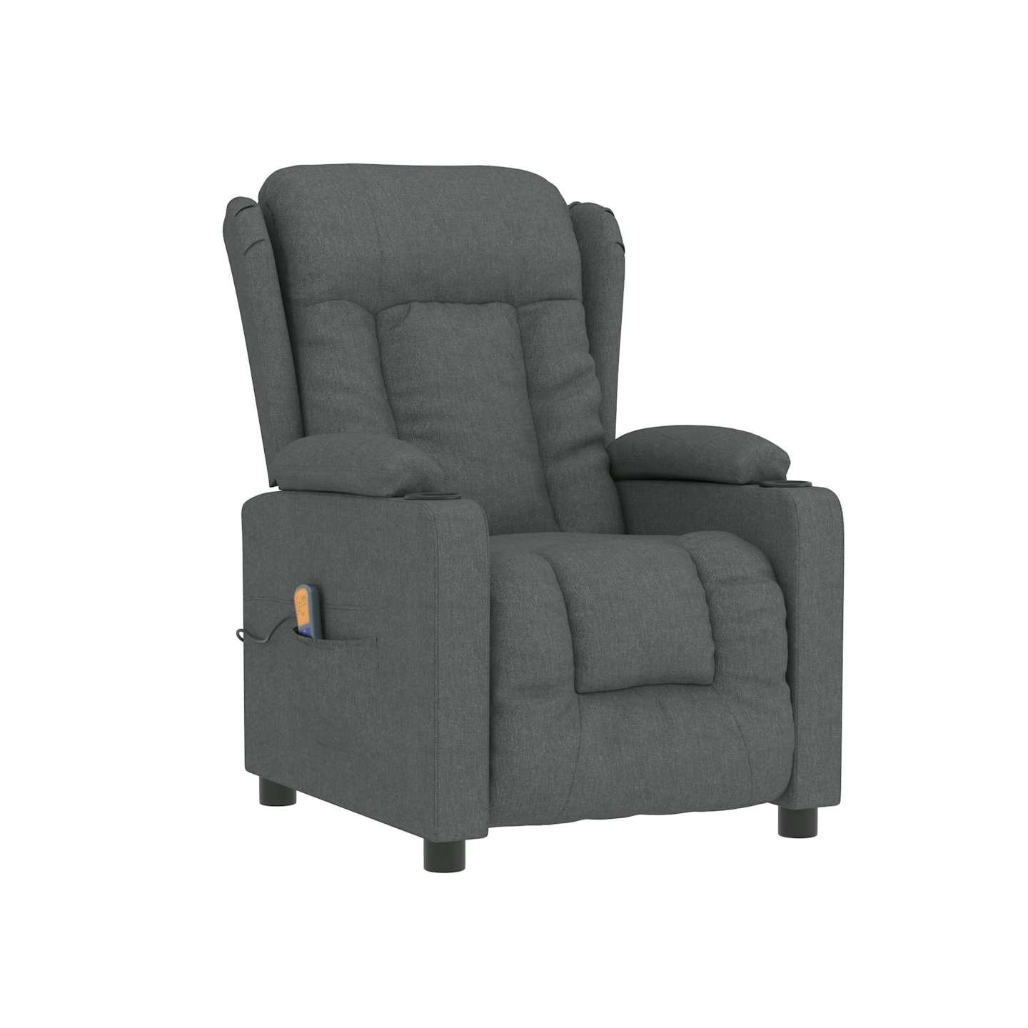 Fauteuil de massage Gris foncé Tissu