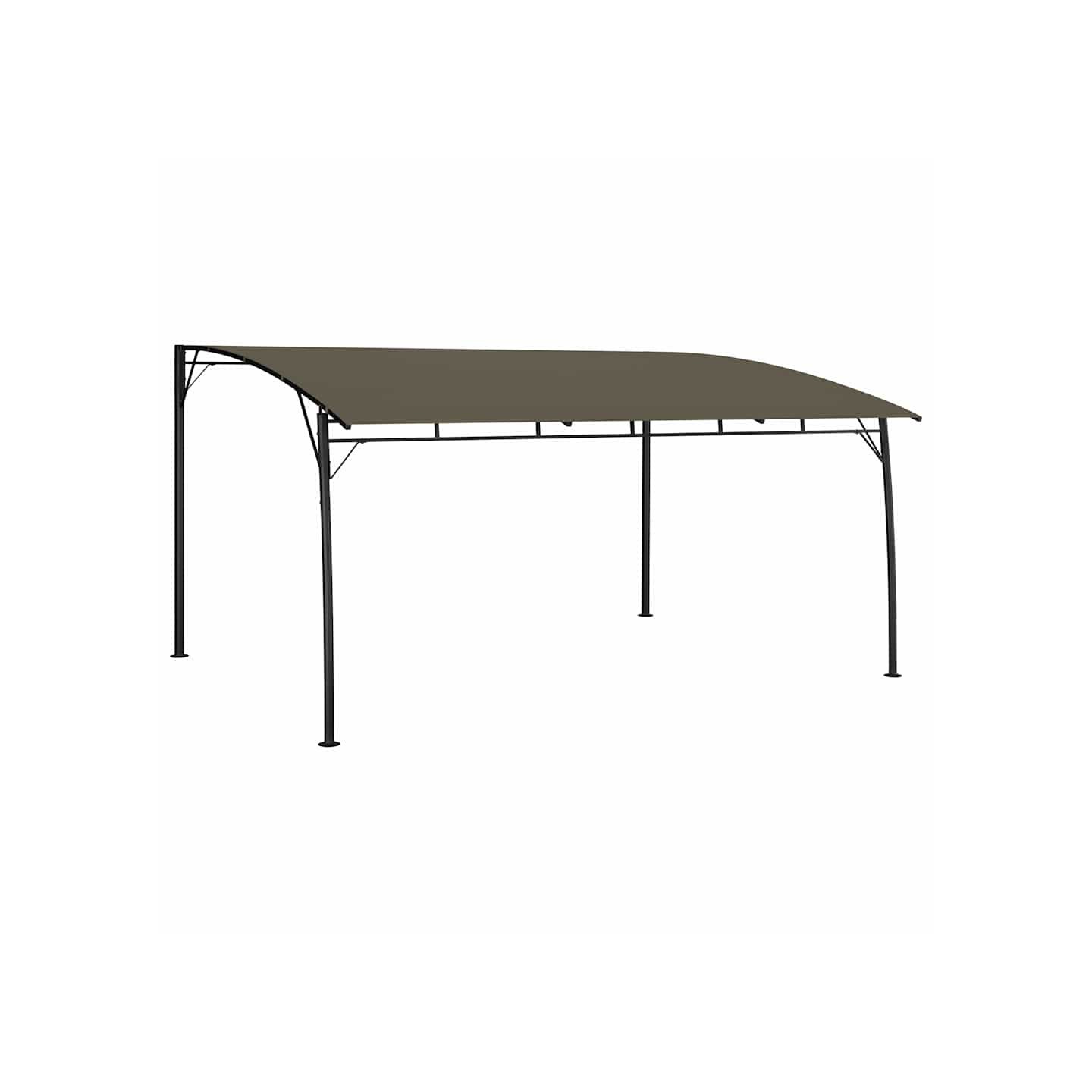 Auvent pare-soleil de jardin 4x3x2,55 m Taupe
