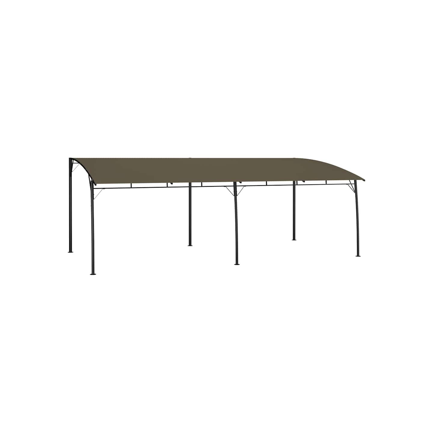 Auvent pare-soleil de jardin 6x3x2,55 m Taupe