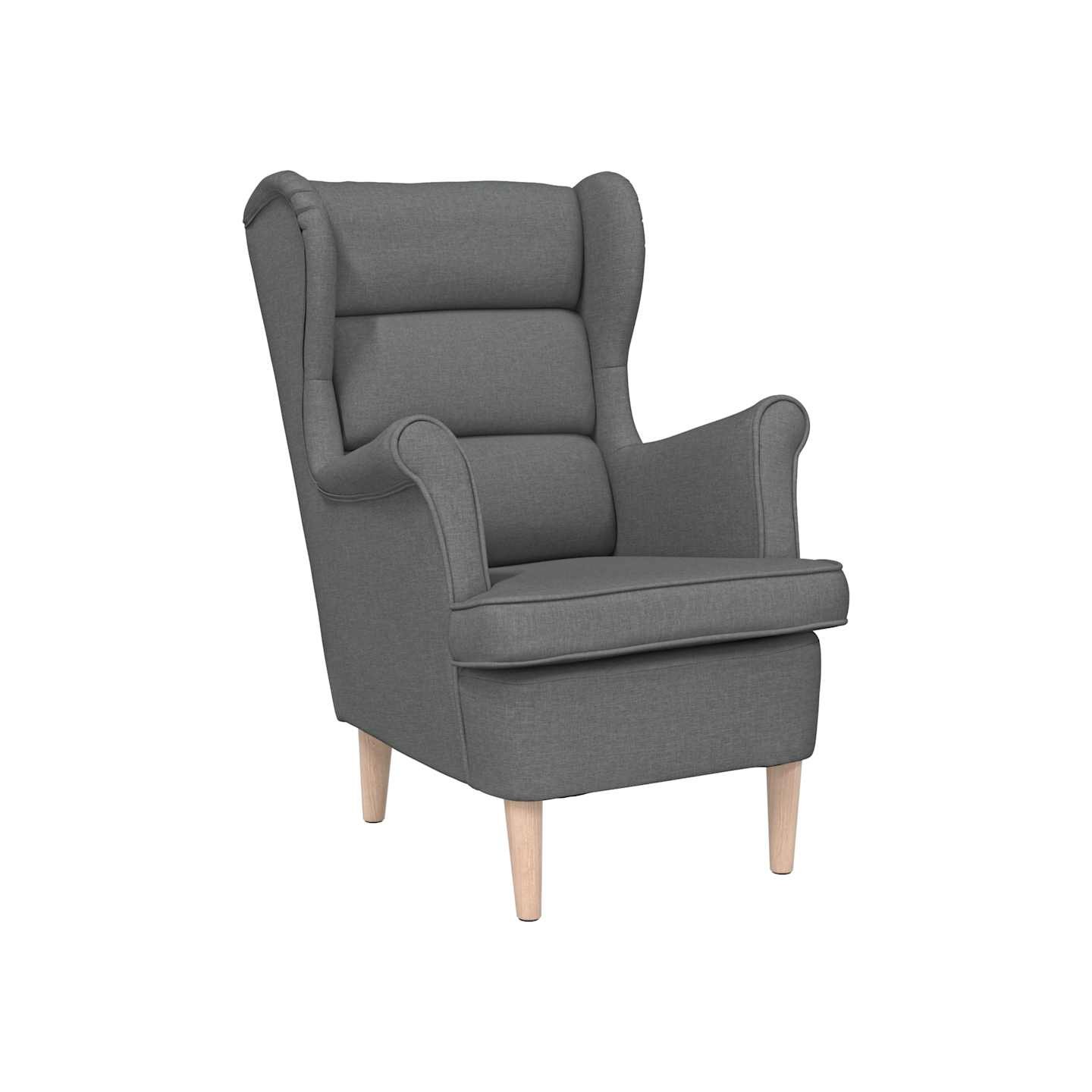 Fauteuil gris foncé 74x84x100 cm tissu