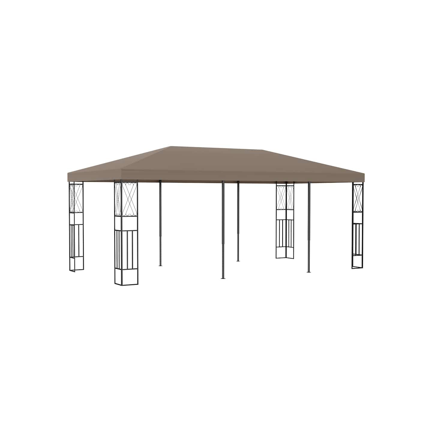 Belvédère 6x3 m Taupe Tissu