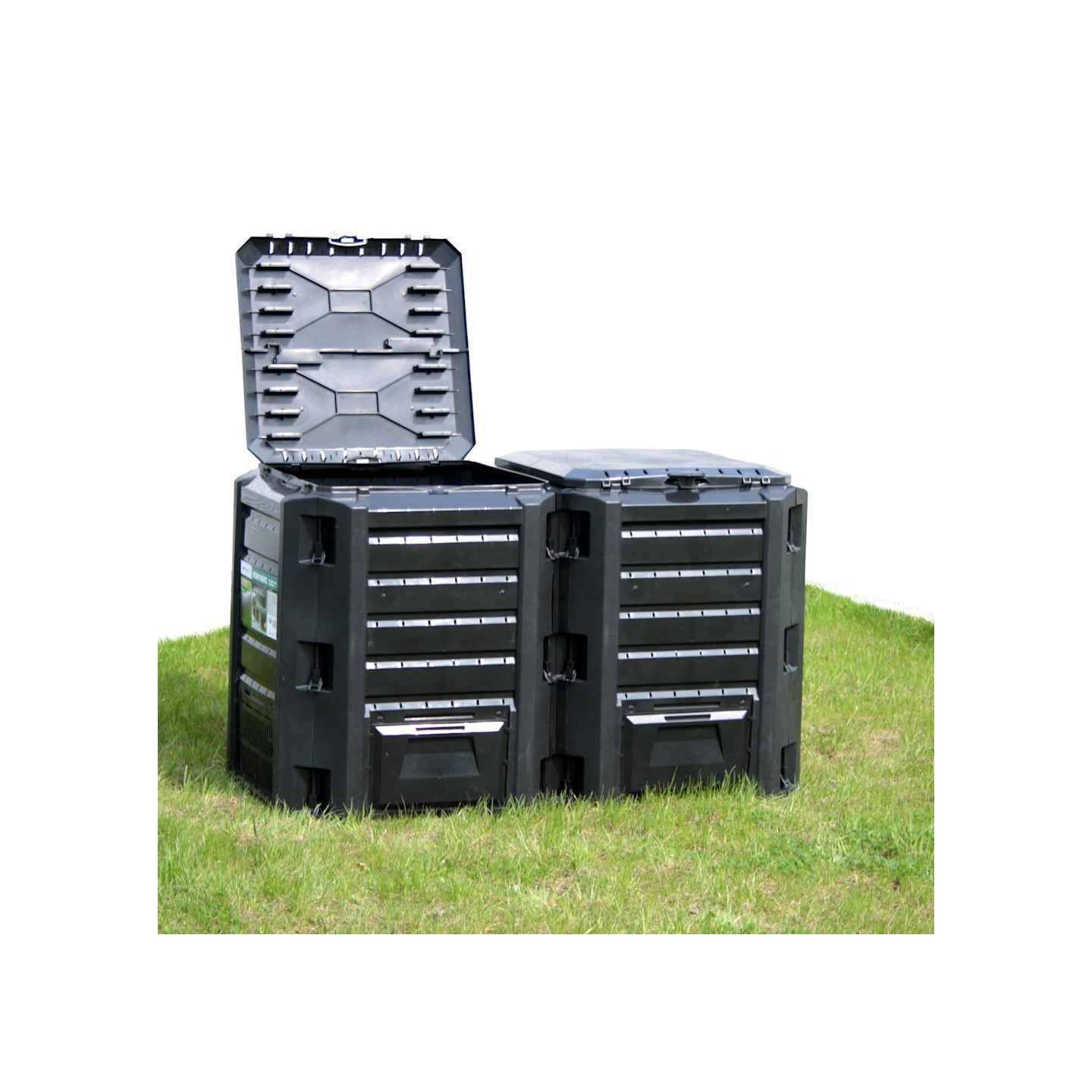 Composteur de jardin Noir 800 L