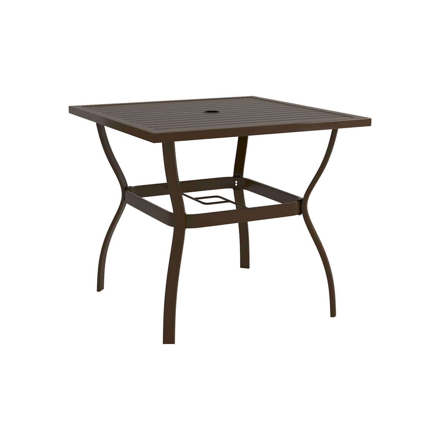 Table de jardin Marron 81,5x81,5x72 cm Acier