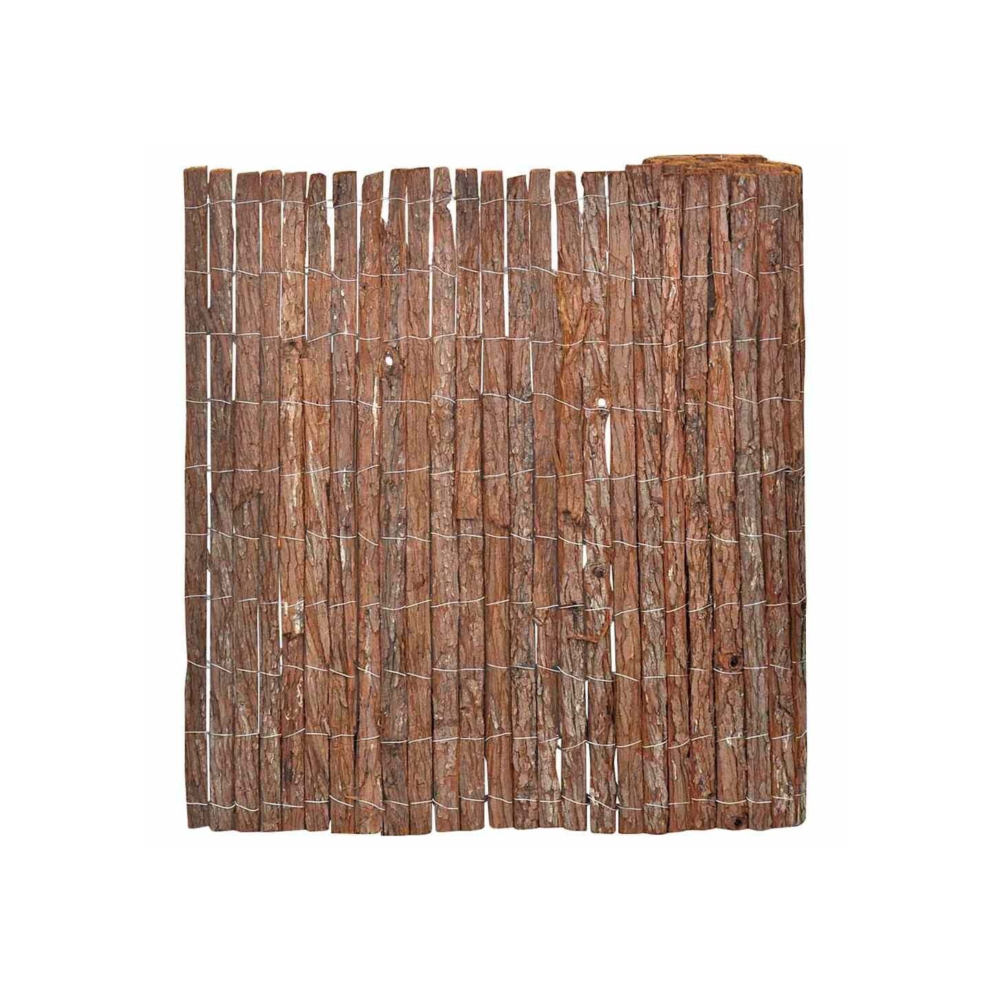 Clôture en écorce 100 x 600 cm Écorce Marron