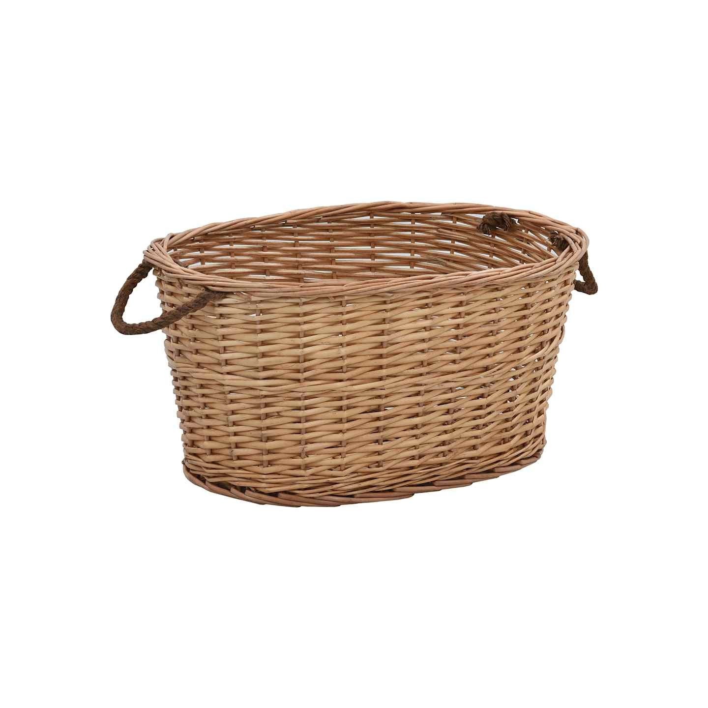Panier à bois de chauffage poignées de transport 56x40x28 cm