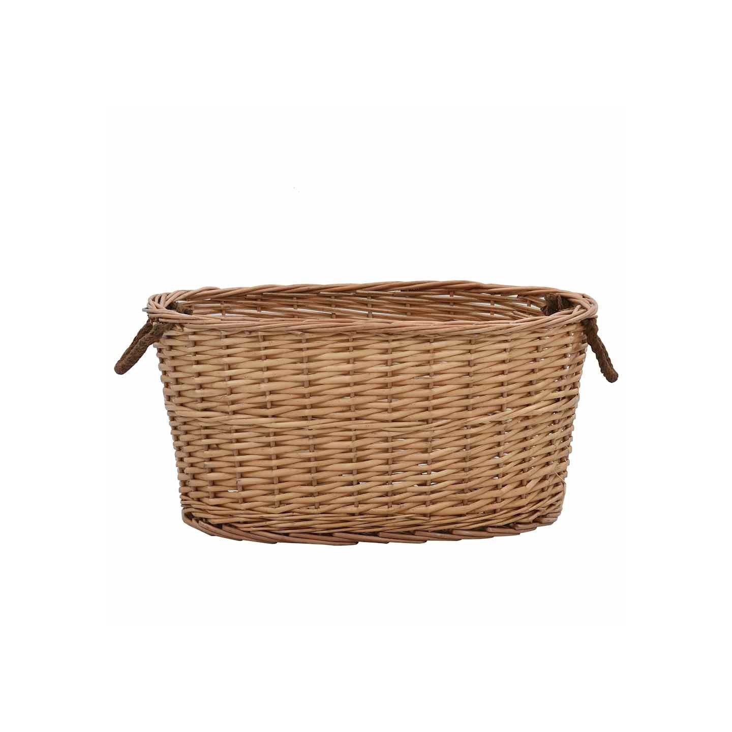 Panier à bois de chauffage poignées de transport 56x40x28 cm