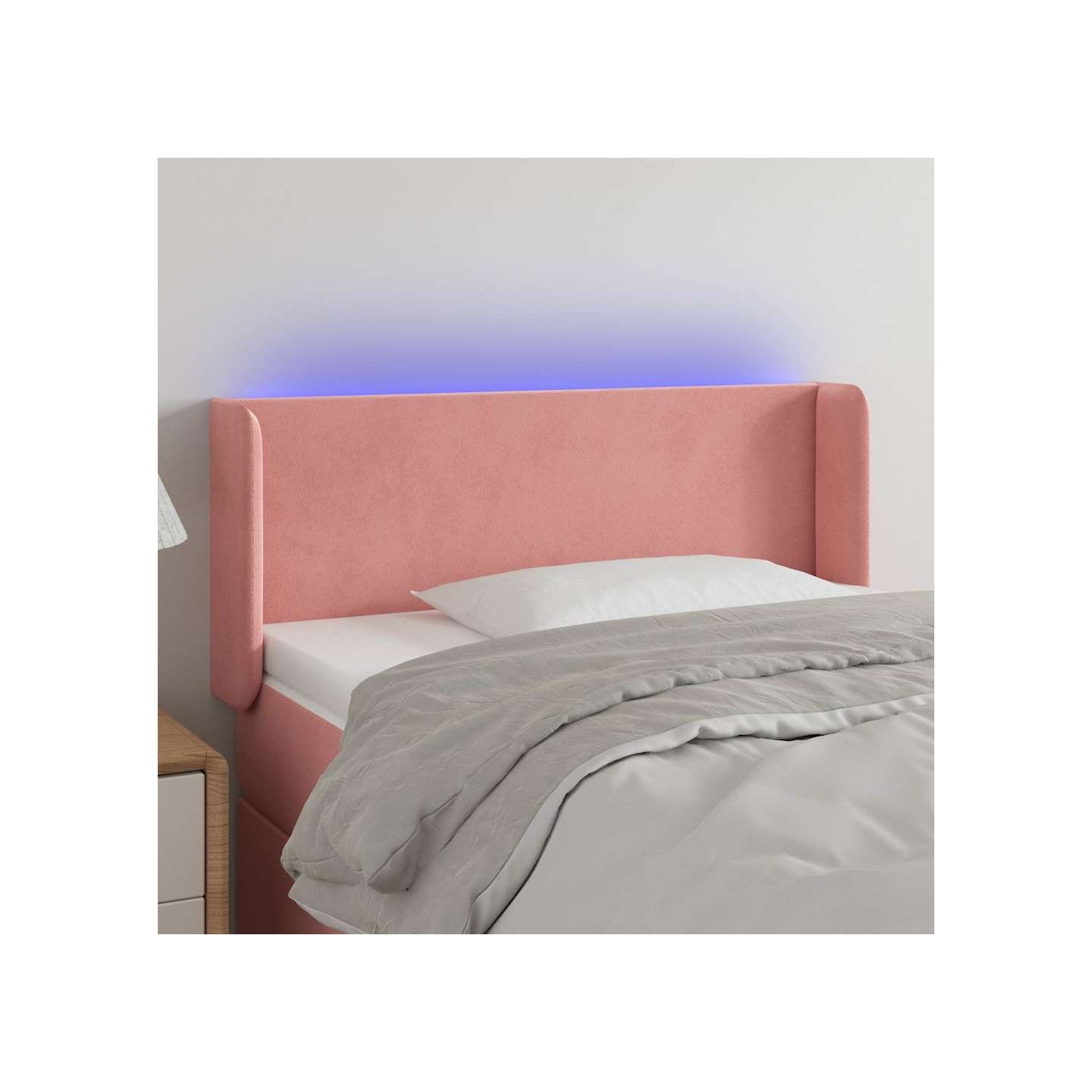 Tête de lit à LED Rose 103x16x78/88 cm Velours