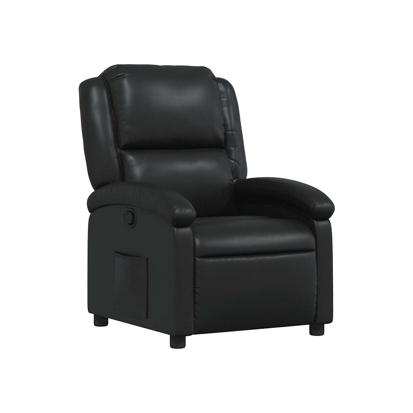 Fauteuil inclinable en similicuir noir