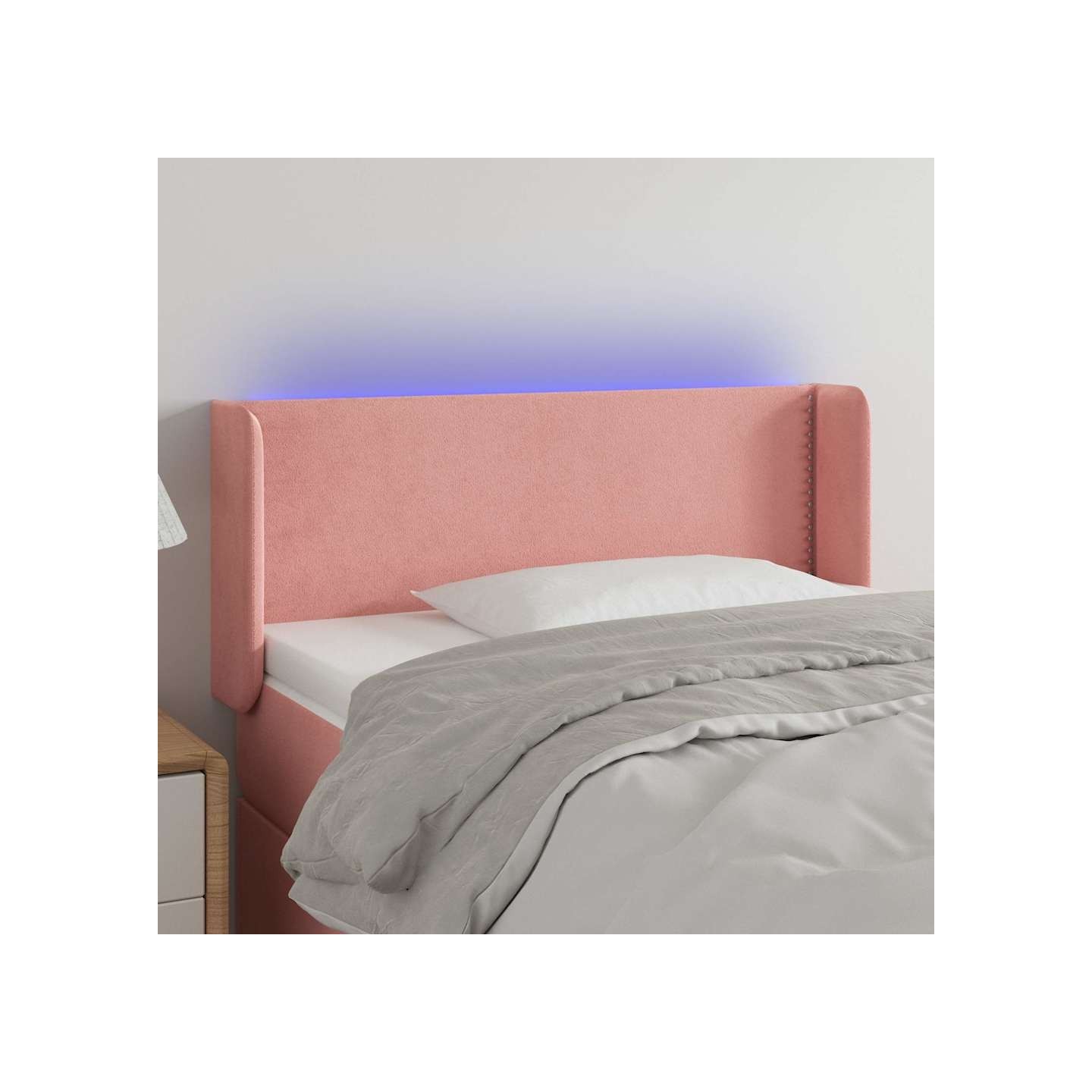 Tête de lit à LED Rose 103x16x78/88 cm Velours
