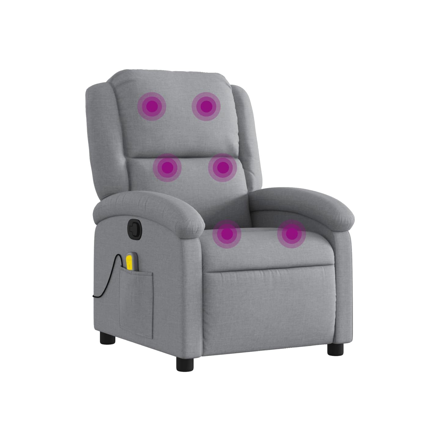 Fauteuil de massage inclinable en tissu gris clair