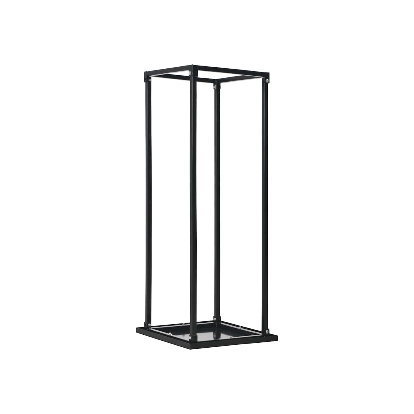 Portant de bois de chauffage avec base Noir 37x37x113 cm Acier