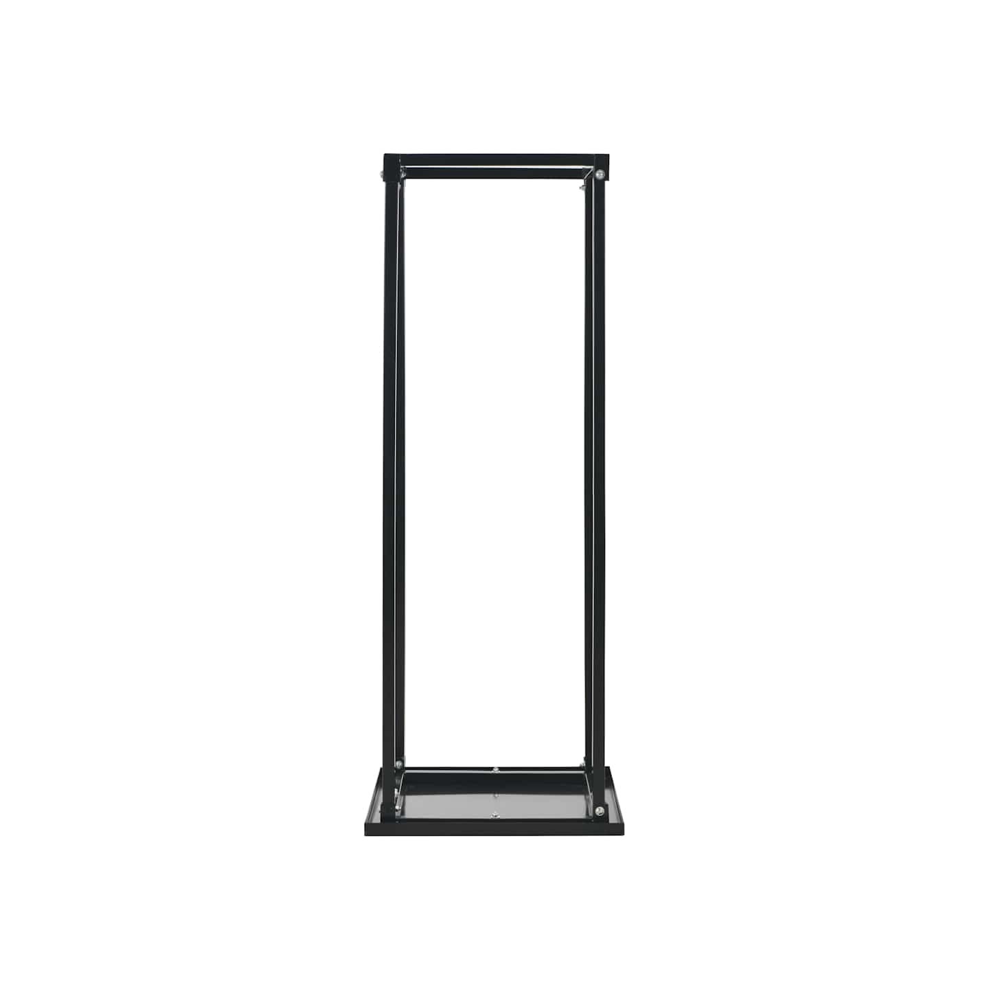 Portant de bois de chauffage avec base Noir 37x37x113 cm Acier