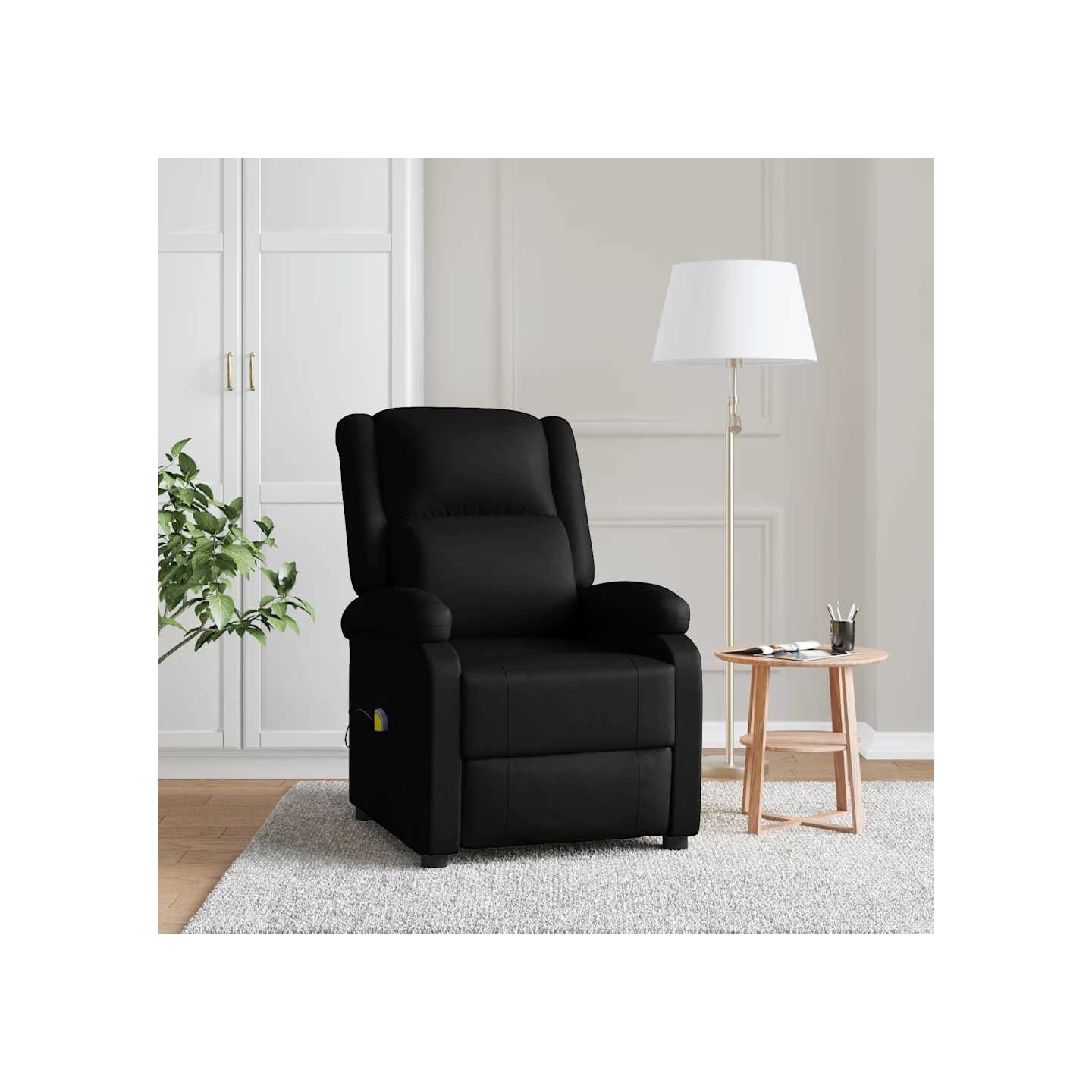 Fauteuil de massage Noir Similicuir