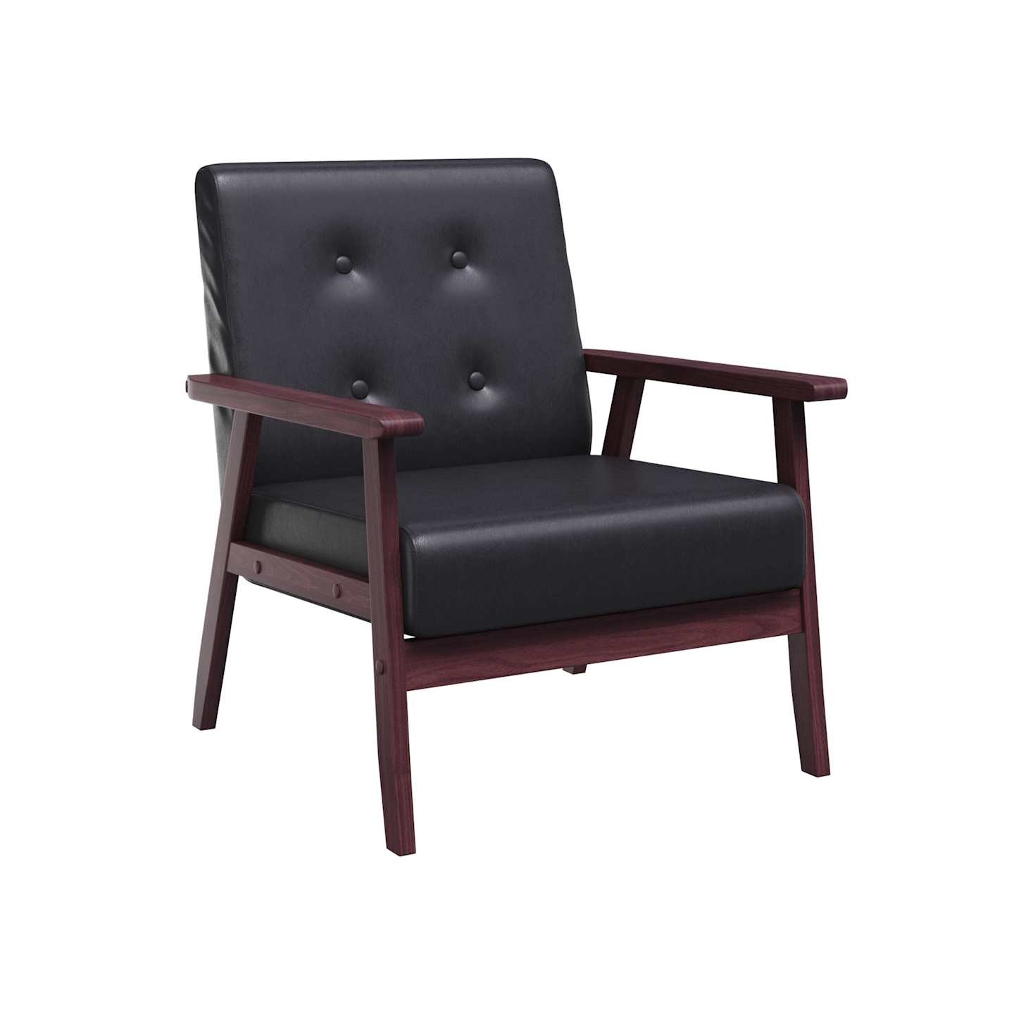 Fauteuil noir similicuir