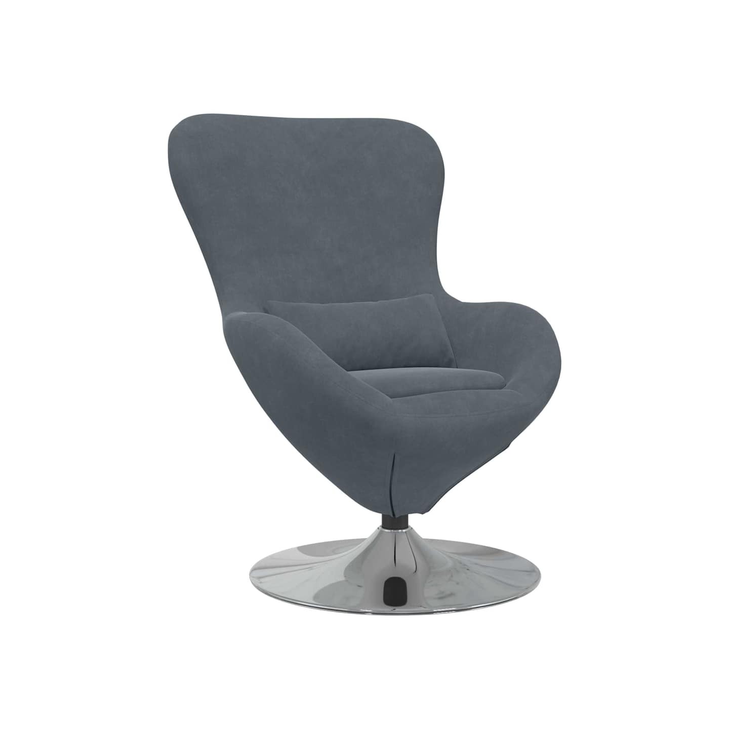 Fauteuil œuf Gris foncé Velours