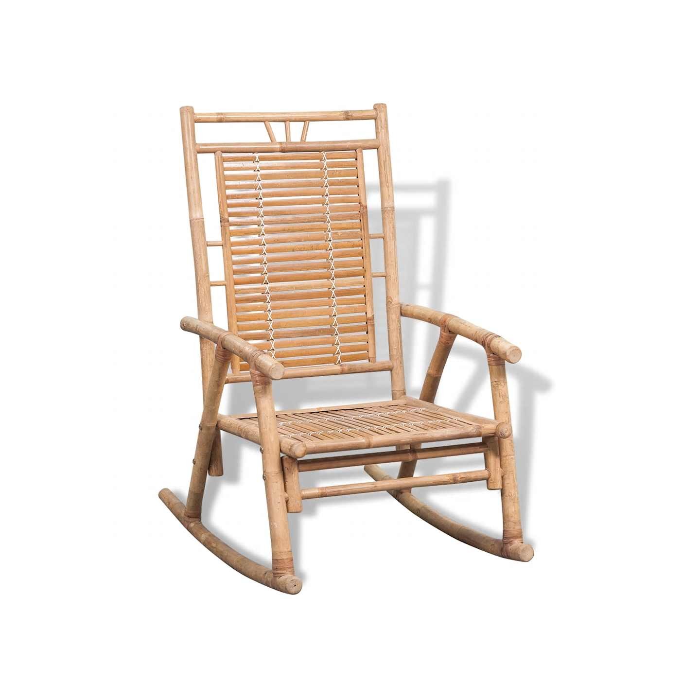 Chaise à bascule en bambou