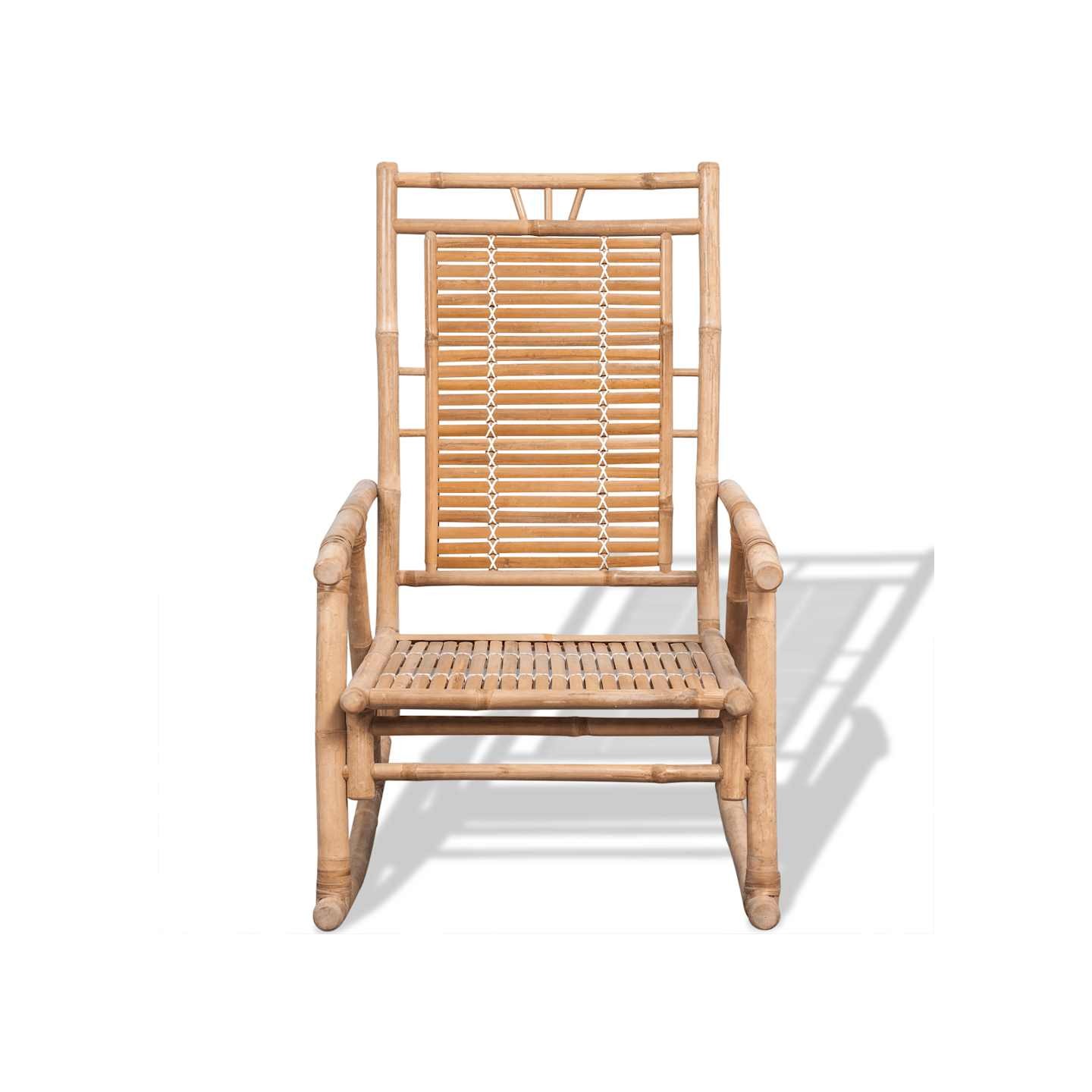 Chaise à bascule en bambou