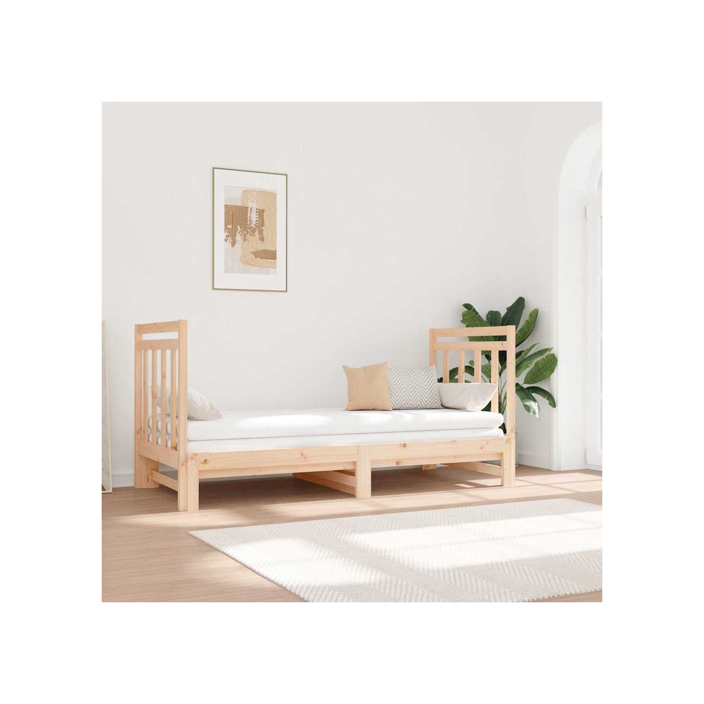 Lit coulissant sans matelas 2x(90x190) cm