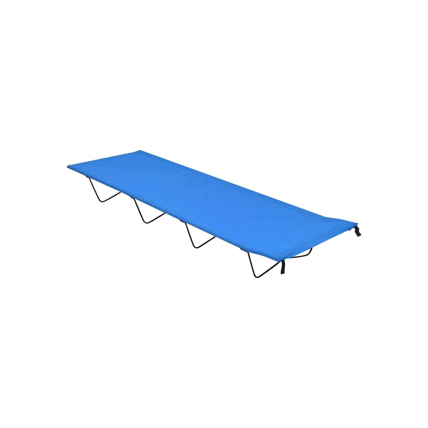 Lit de camping 180x60x19 cm Tissu Oxford et acier Bleu