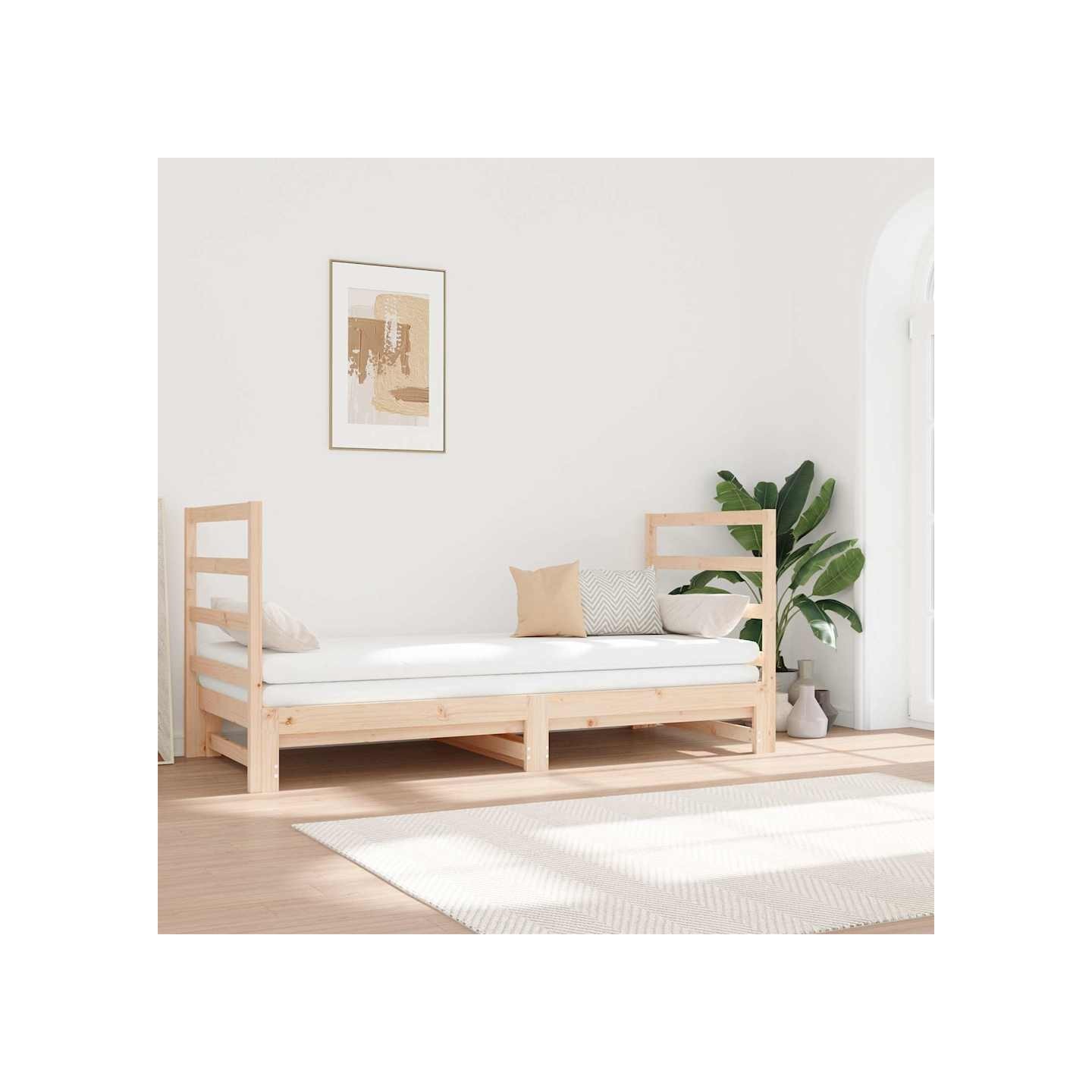 Lit coulissant sans matelas 2x(90x190) cm