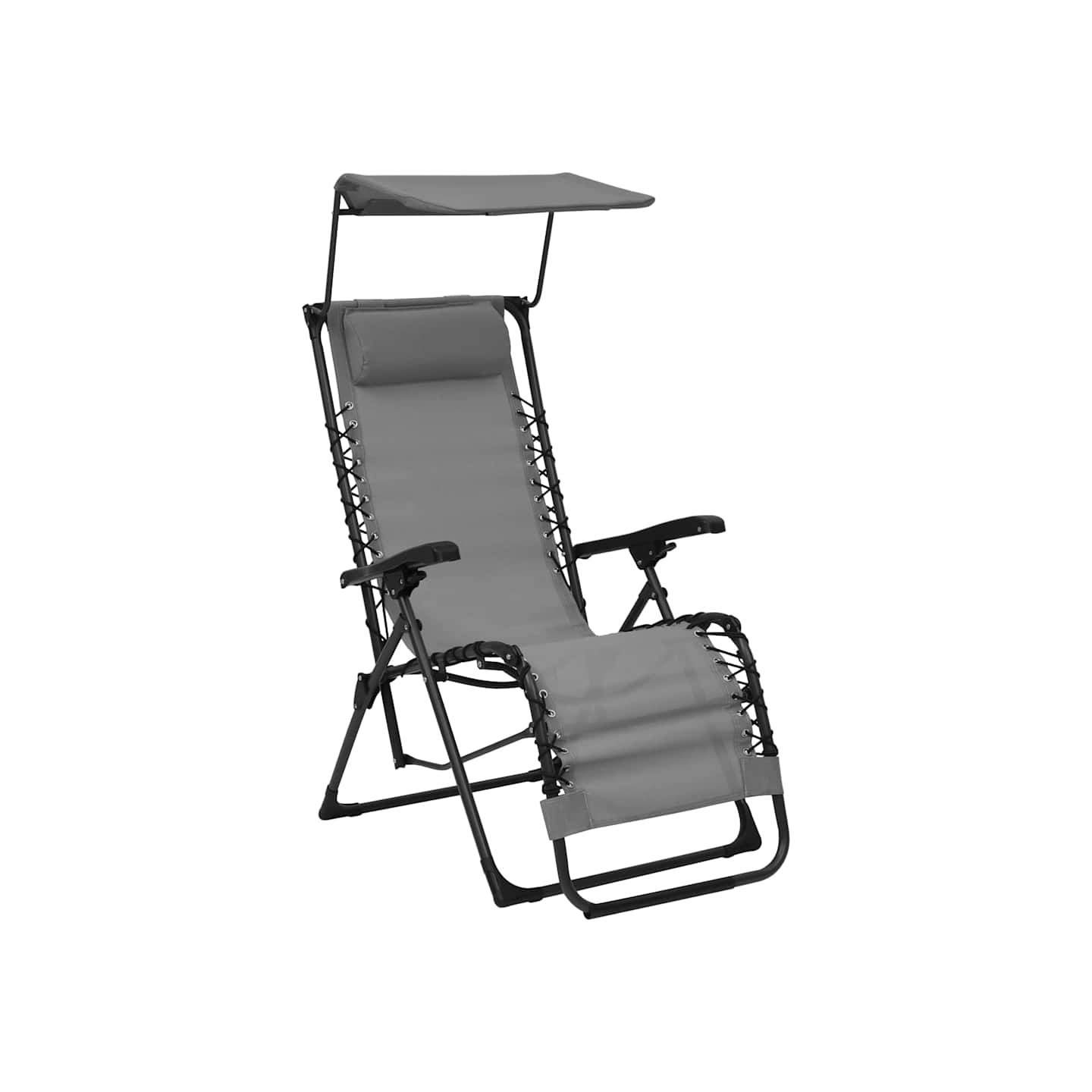 Chaise pliable de terrasse Textilène Gris