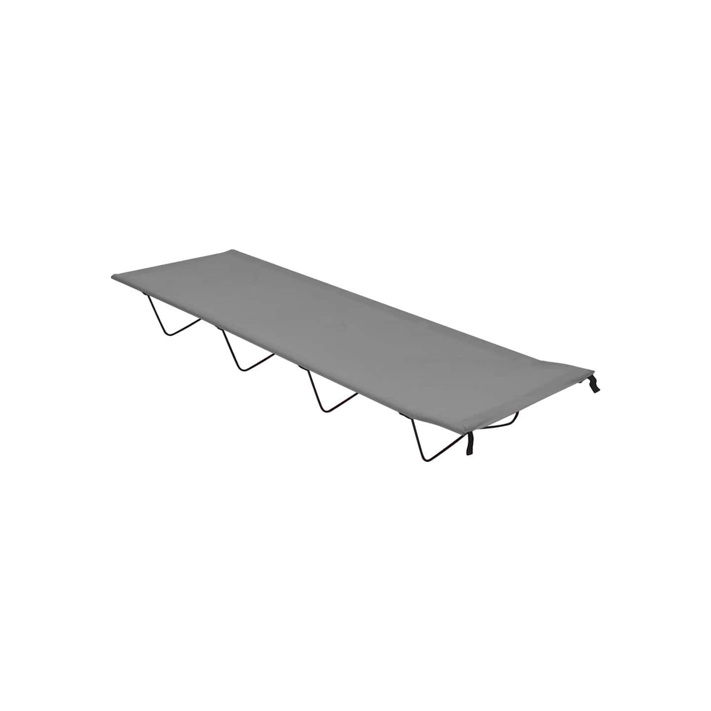 Lit de camping 180x60x19 cm Tissu Oxford et acier Gris
