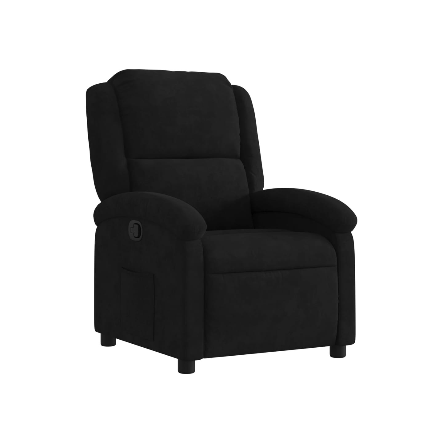 Fauteuil inclinable en velours noir