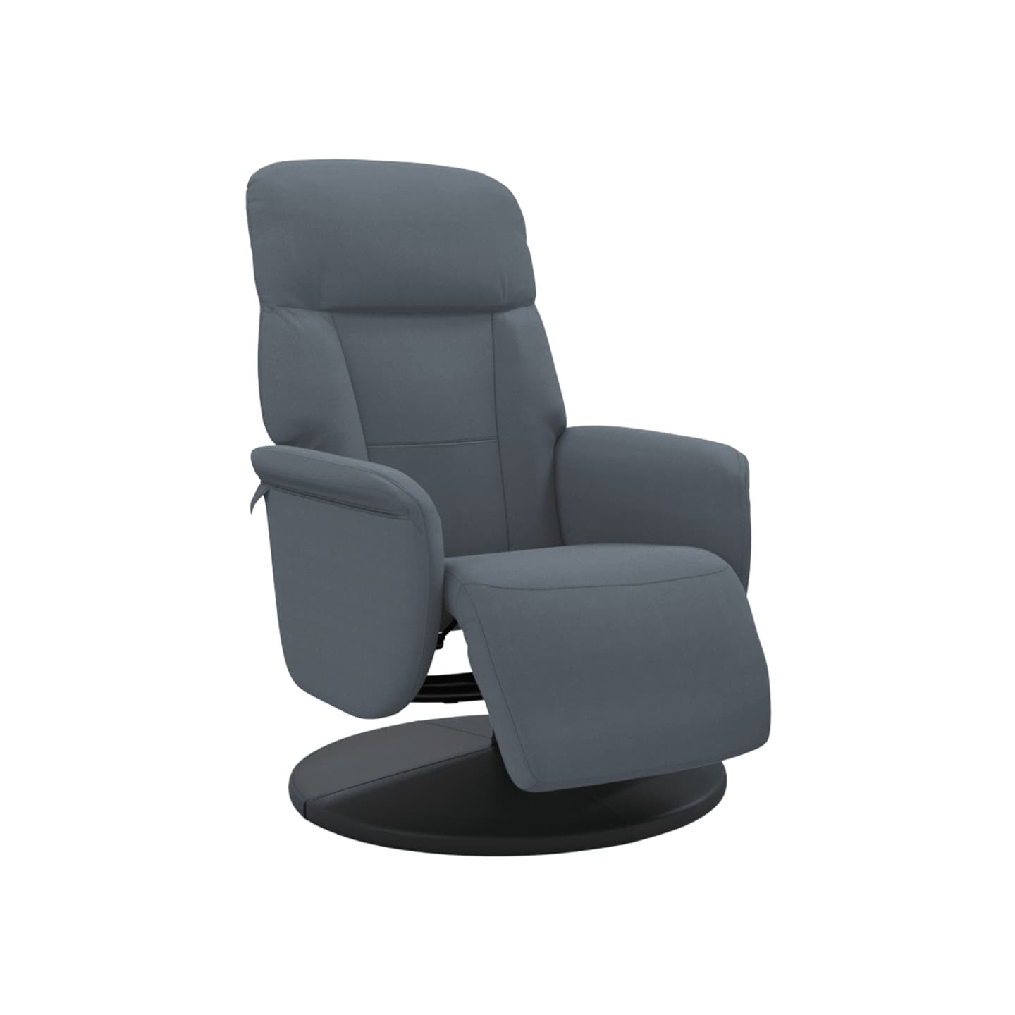 Fauteuil inclinable avec repose-pied gris foncé velours