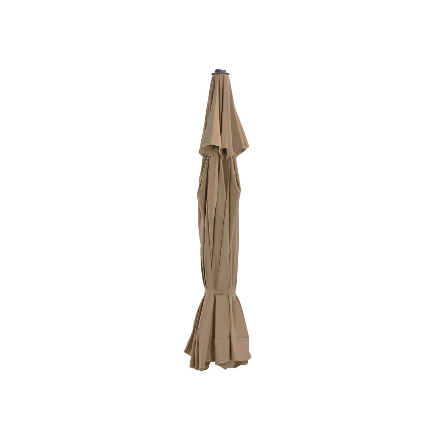 Tissu de remplacement pour parasol d'extérieur Taupe 515 cm