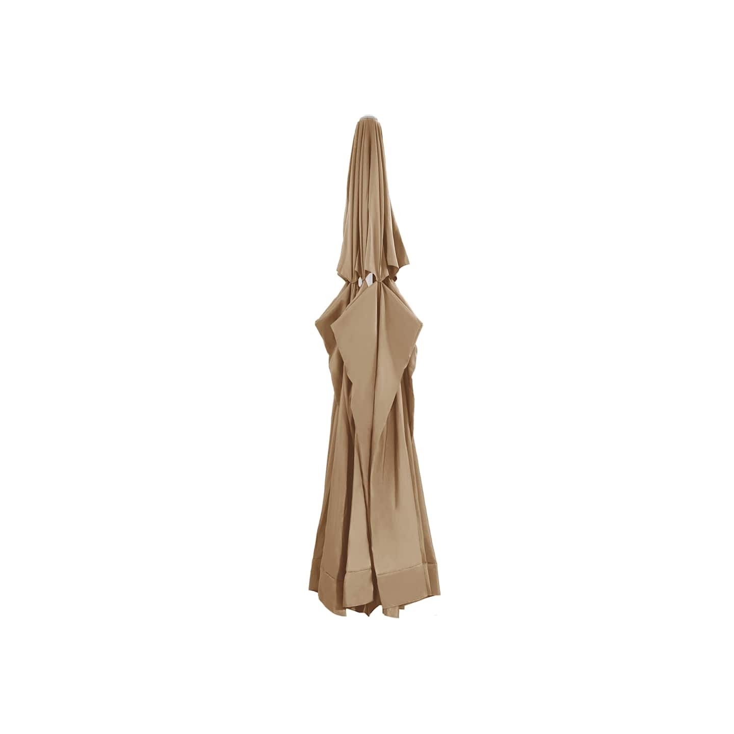 Tissu de remplacement pour parasol d'extérieur Taupe 610 cm