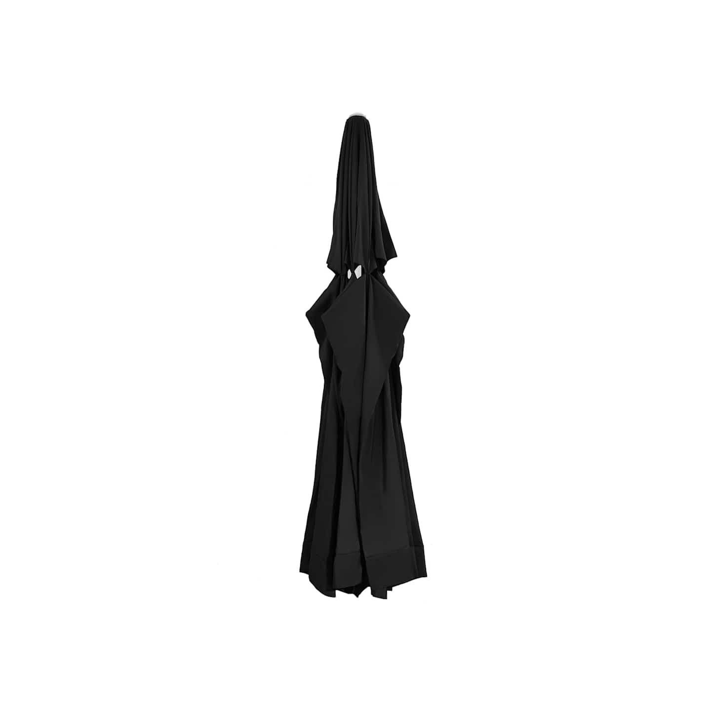 Tissu de remplacement pour parasol d'extérieur Noir 610 cm