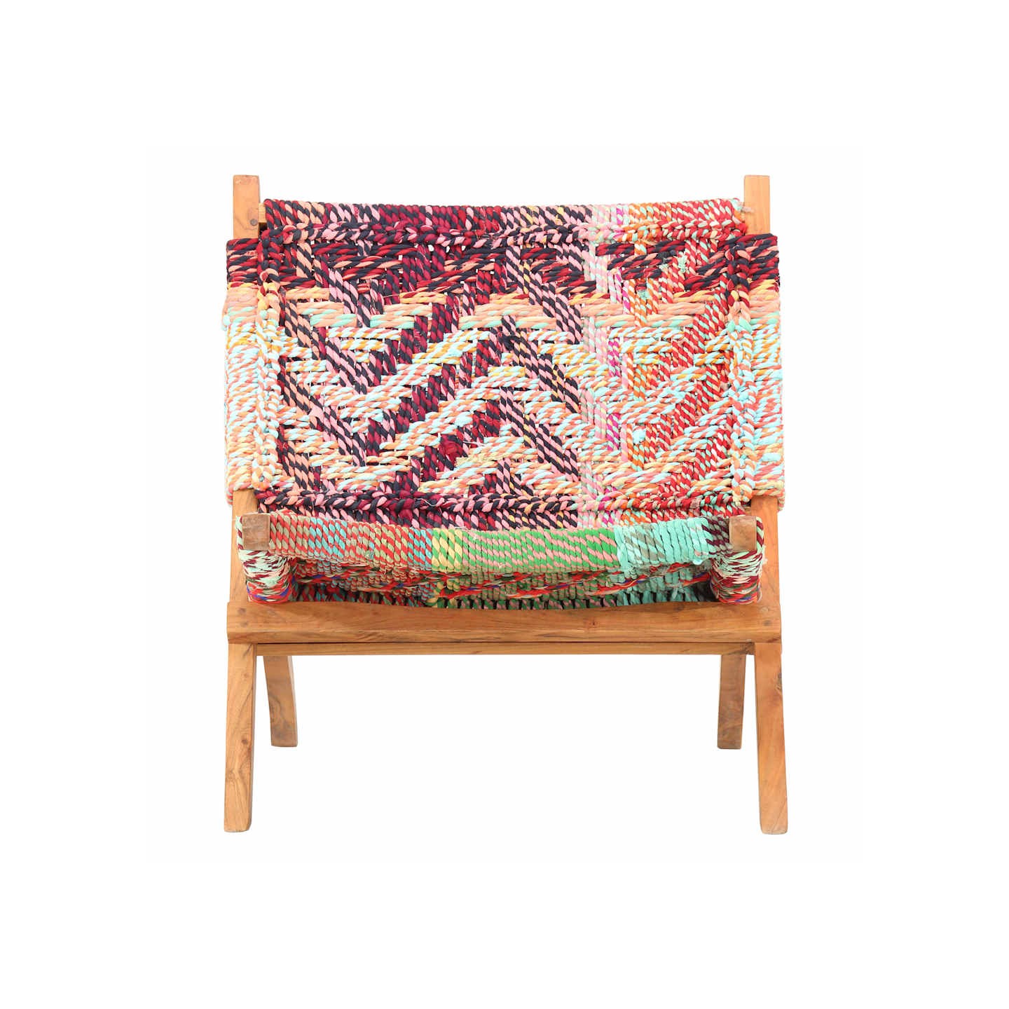 Chaise pliante Chindi en tissu multicolore