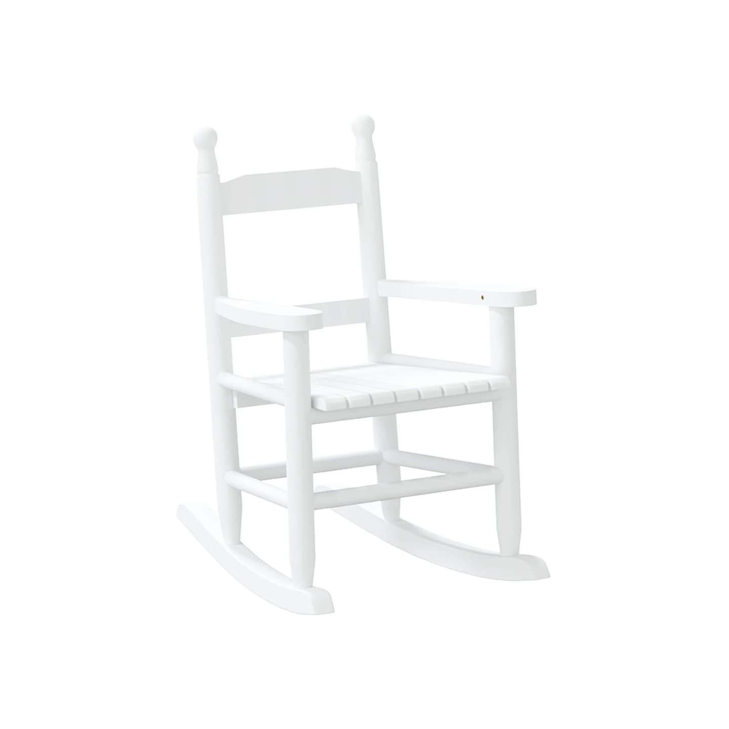 Chaise à bascule enfants blanc bois de peuplier massif