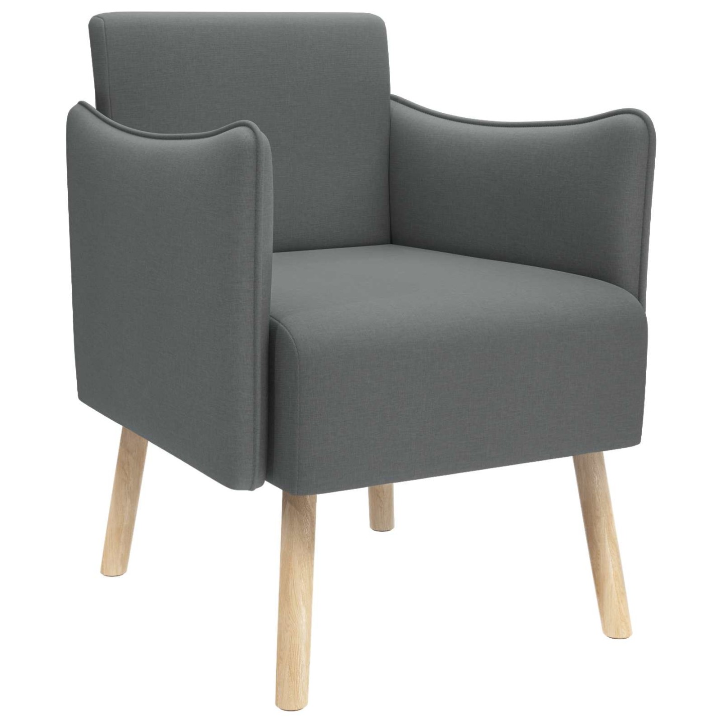 Chaise d'appoint Gris foncé Tissu