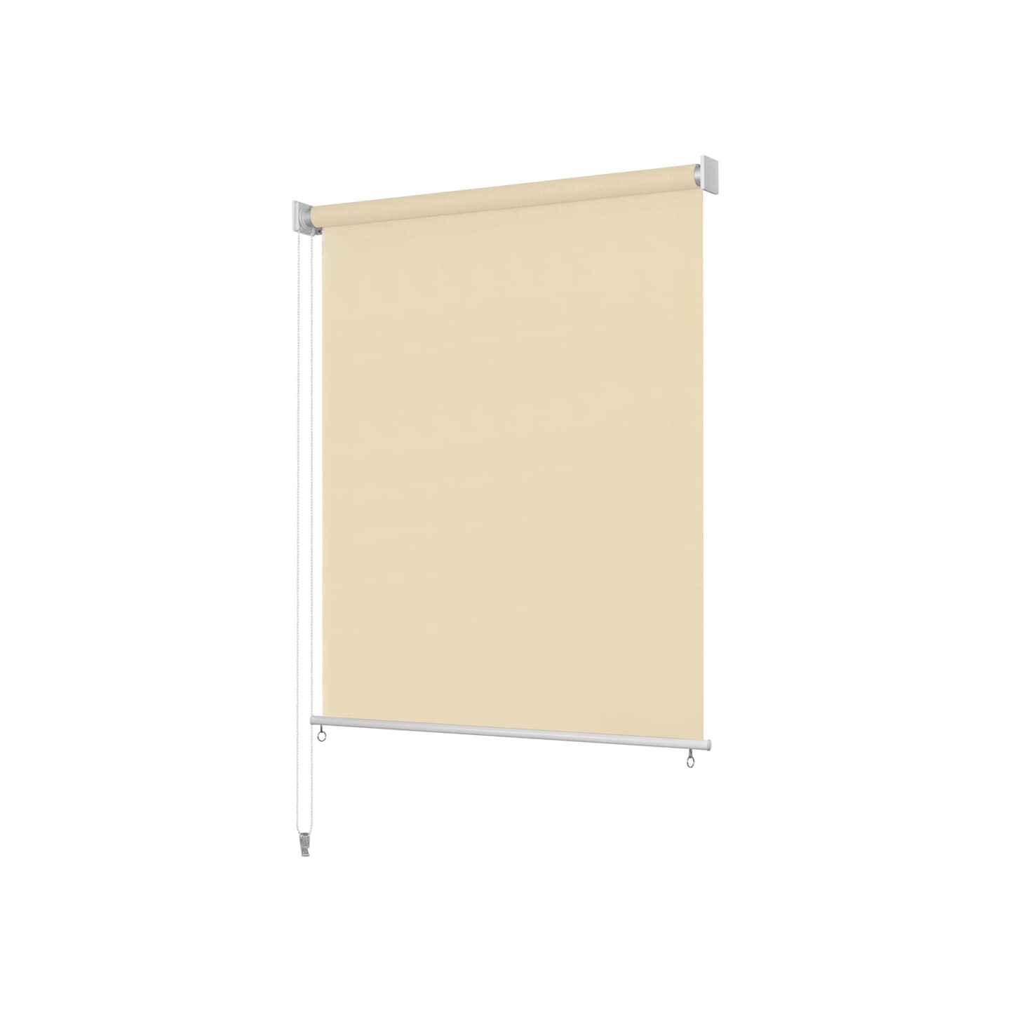 Store roulant d'extérieur couleur crème 85 (l) x 140 (H) cm HDPE