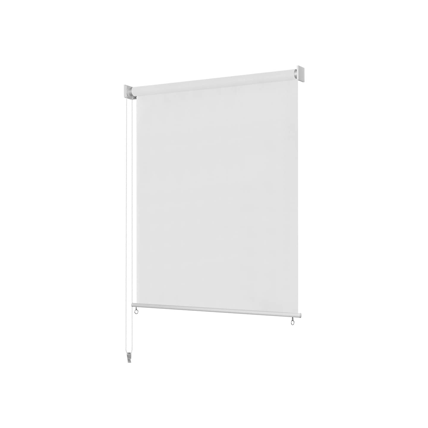 Store roulant d'extérieur blanc 65 (l) x 230 (H) cm HDPE